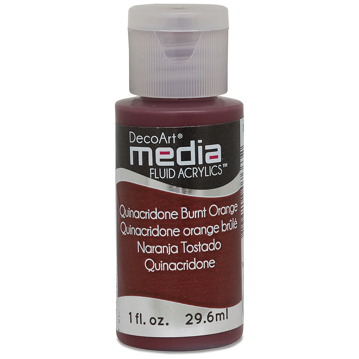 Deco Art Media Fluid Acrylic, 1 oz Bottle - Quinacridone Burnt Orange