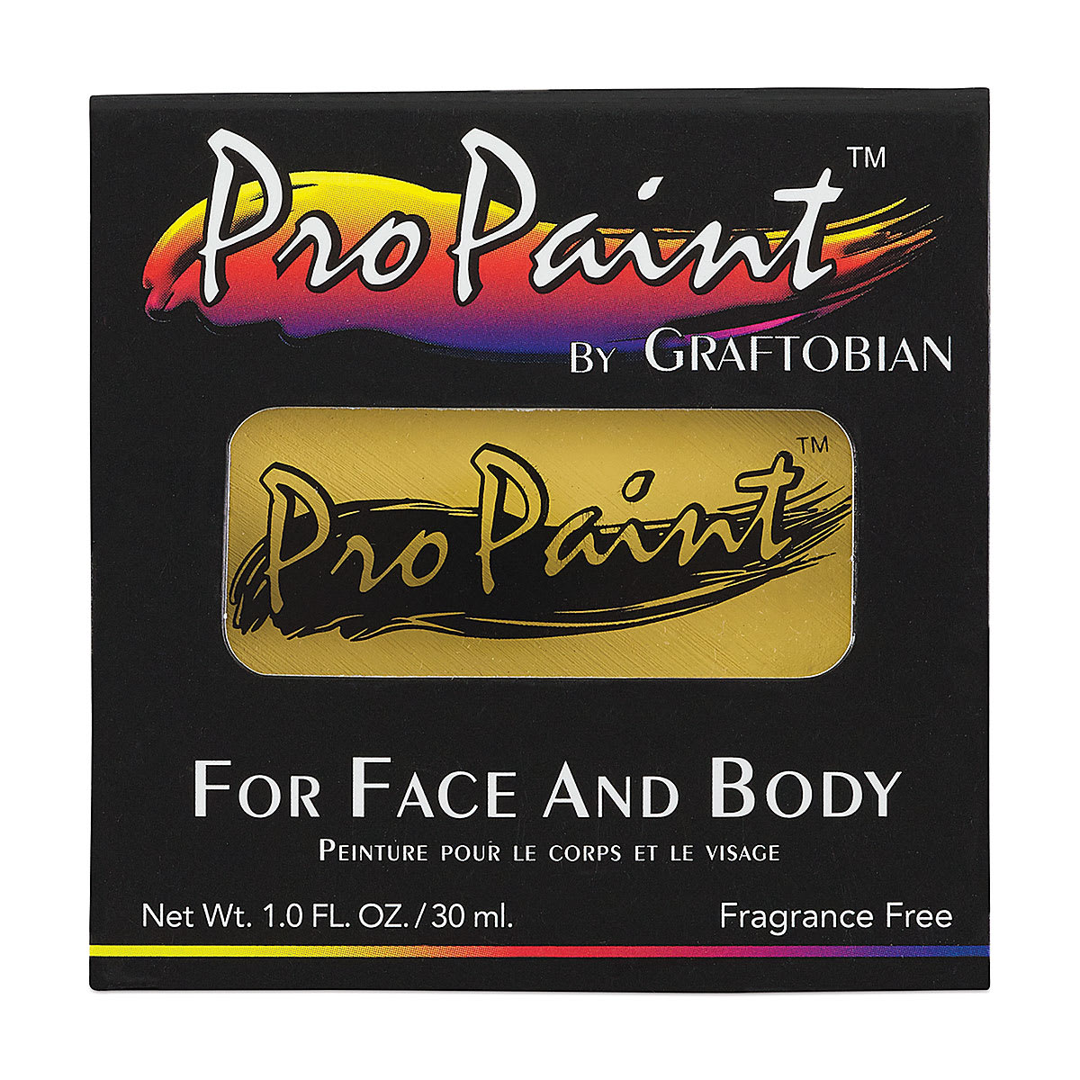 Graftobian Pro Paint Face and Body Paint - Light Yellow, in packaging
