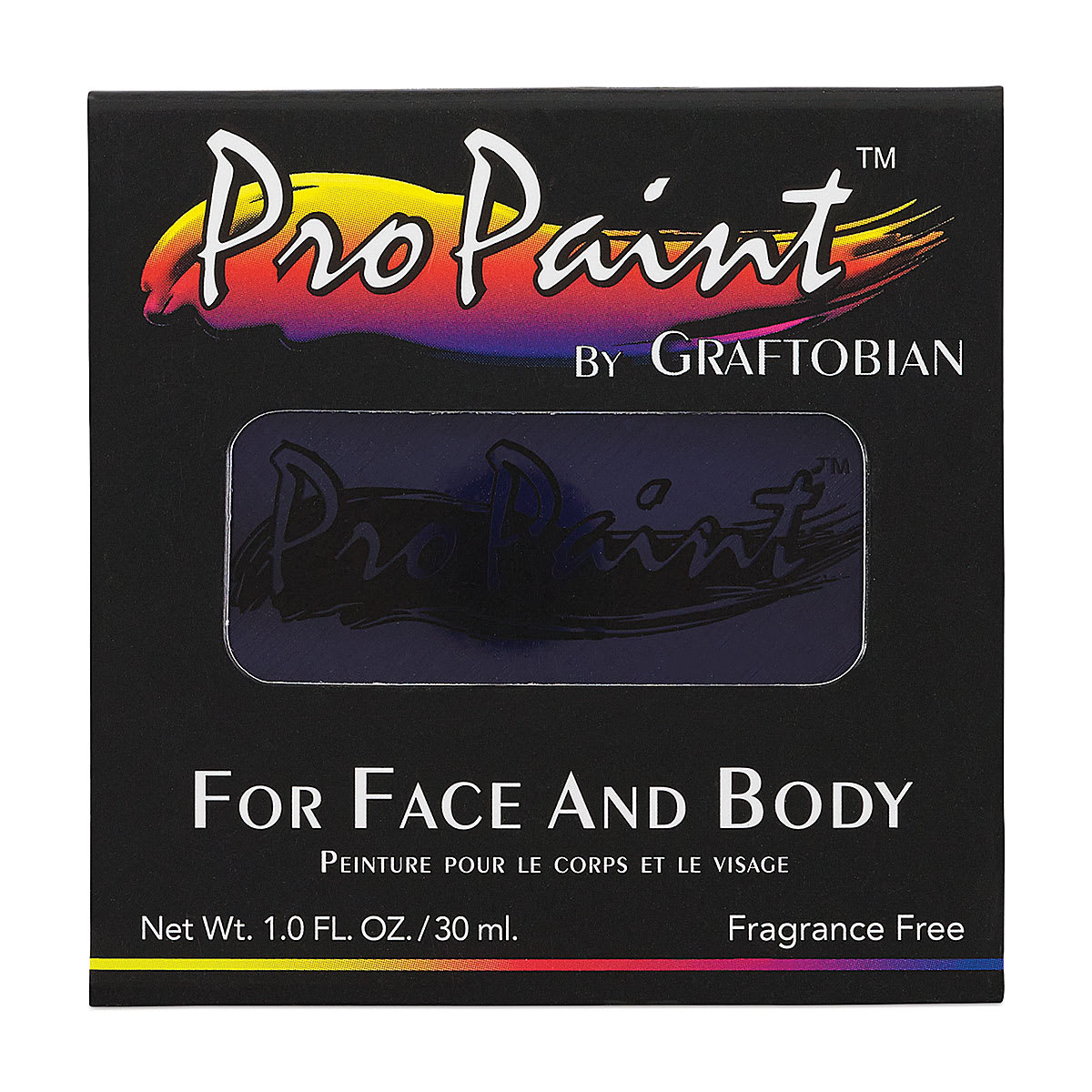 Graftobian Pro Paint Face and Body Paint - Navy Blue, in packaging
