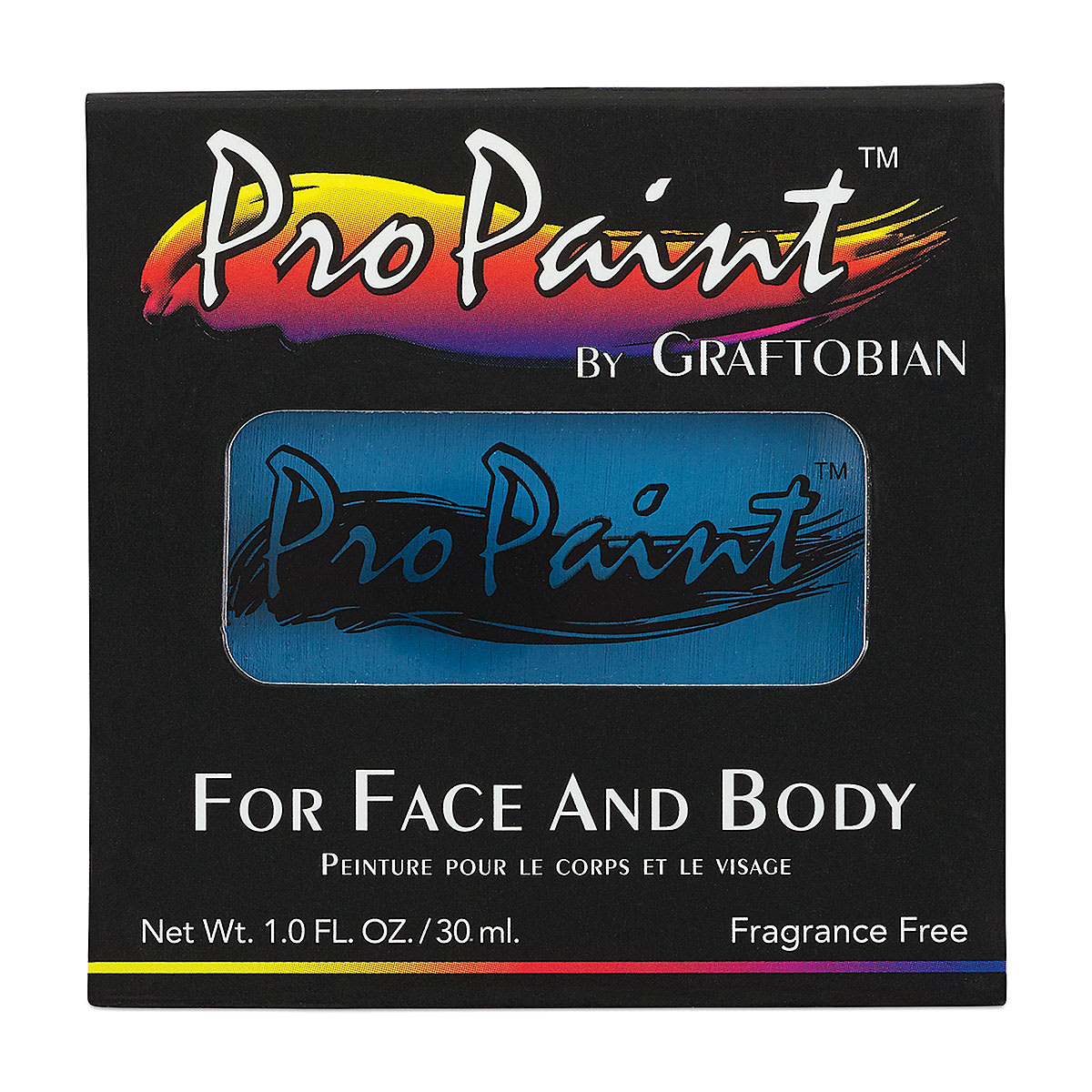 Graftobian Pro Paint Face and Body Paint - Baby Blue, in packaging
