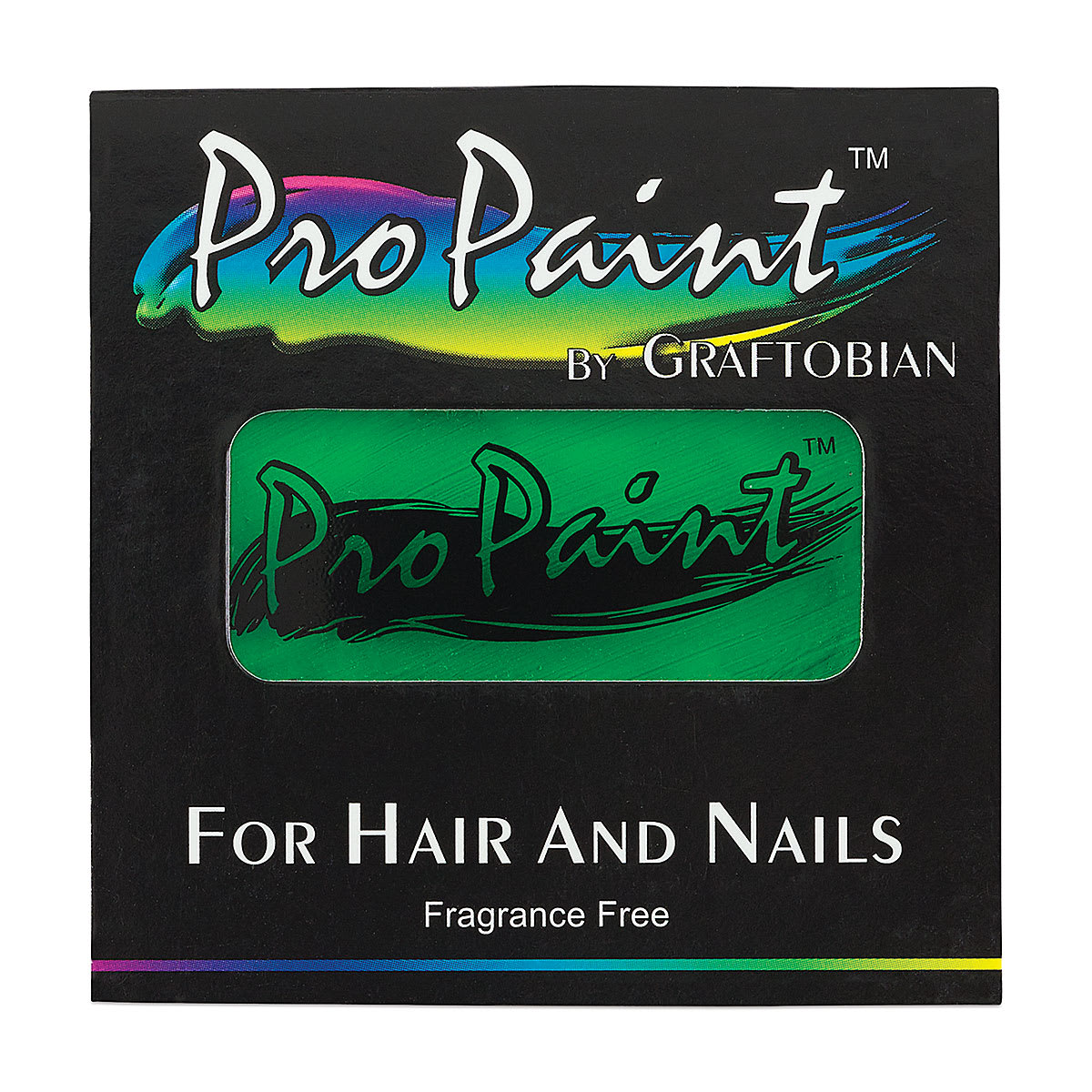 Graftobian Pro Paint Hair and Nail Paint - Radioactive Green (Neon), in packaging