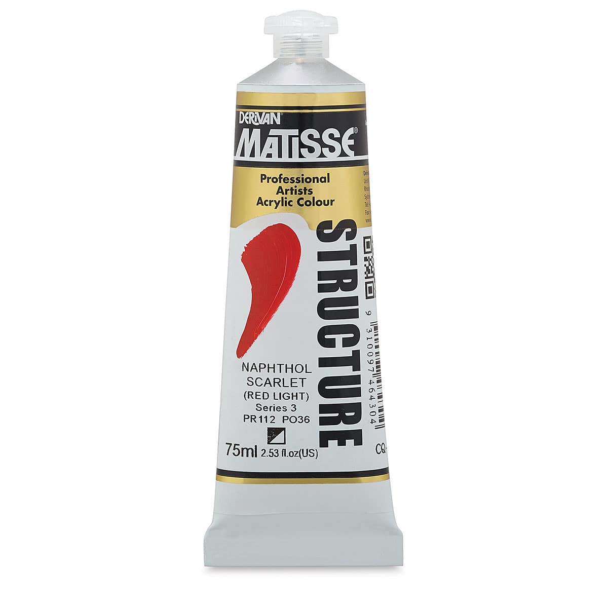Matisse Structure Paint - Naphthol Scarlet, 75 ml