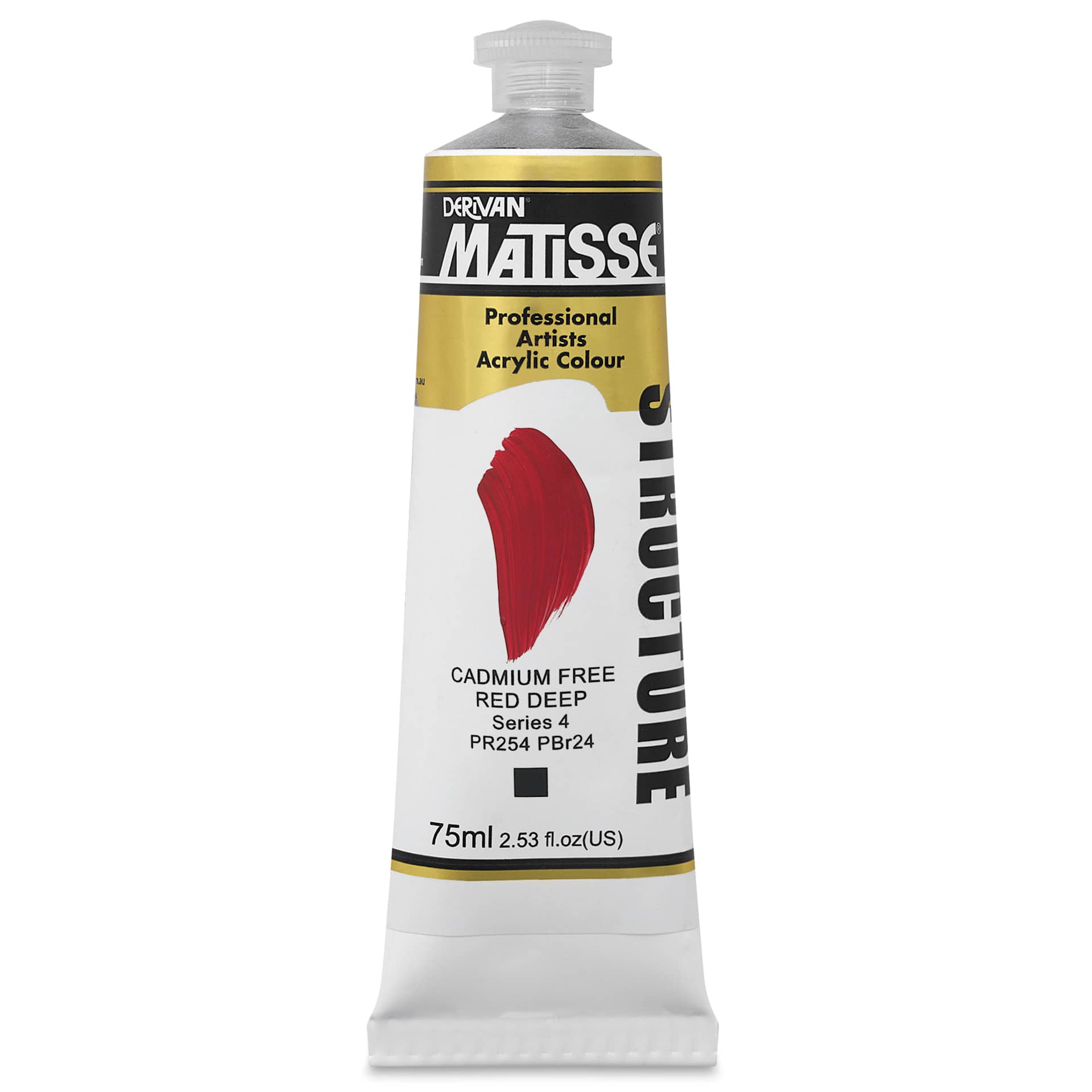 Matisse Structure Paint - Cadmium-Free Red Deep, 75 ml
