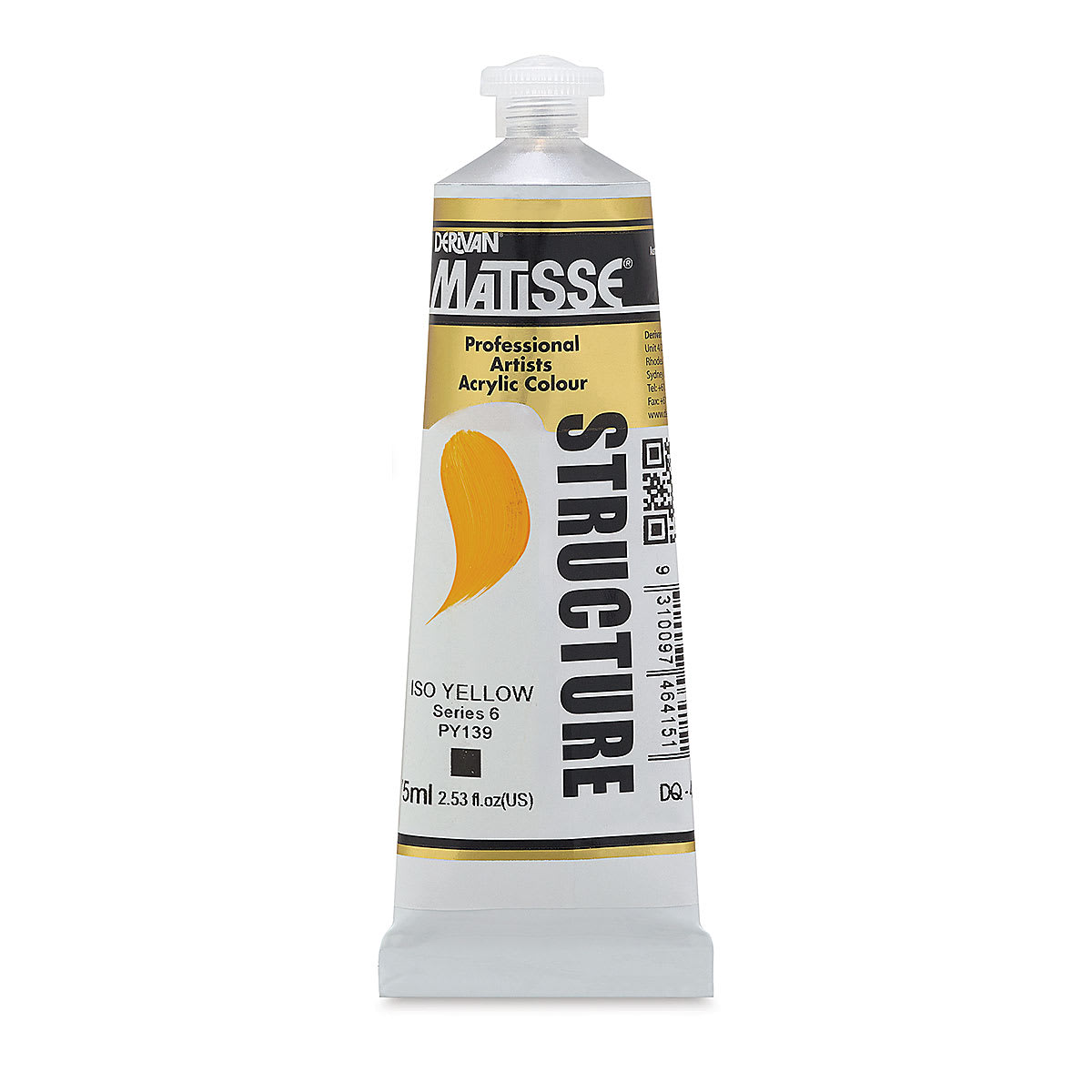 Matisse Structure Paint - Iso Yellow, 75 ml