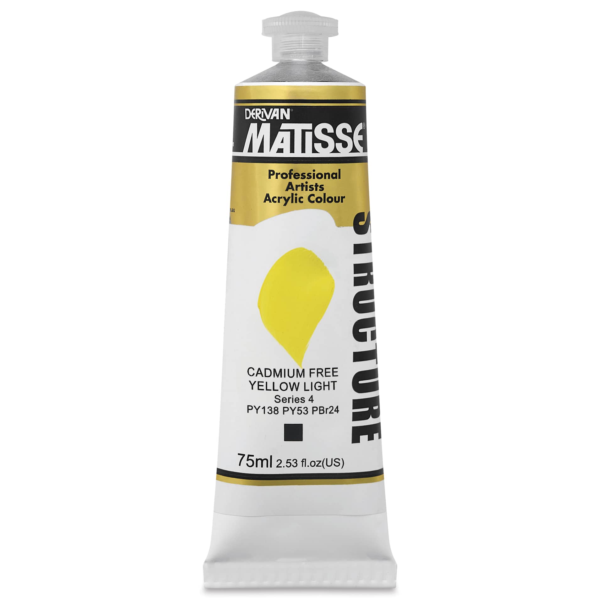 Matisse Structure Paint - Cadmium-Free Yellow Light, 75 ml
