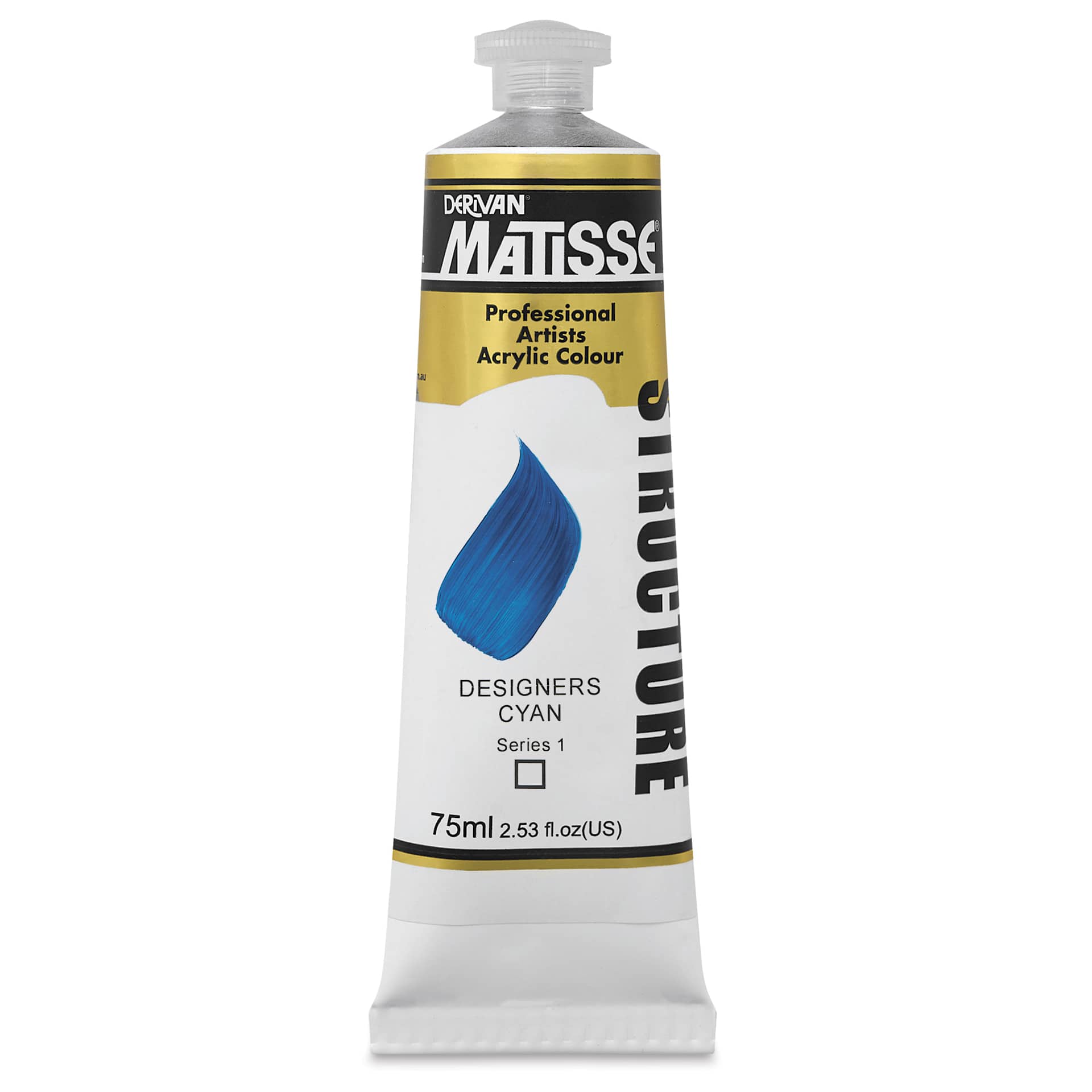 Matisse Structure Paint - Designers Cyan, 75 ml