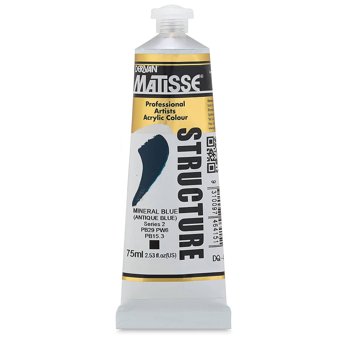 Matisse Structure Paint - Mineral Blue Antique, 75 ml