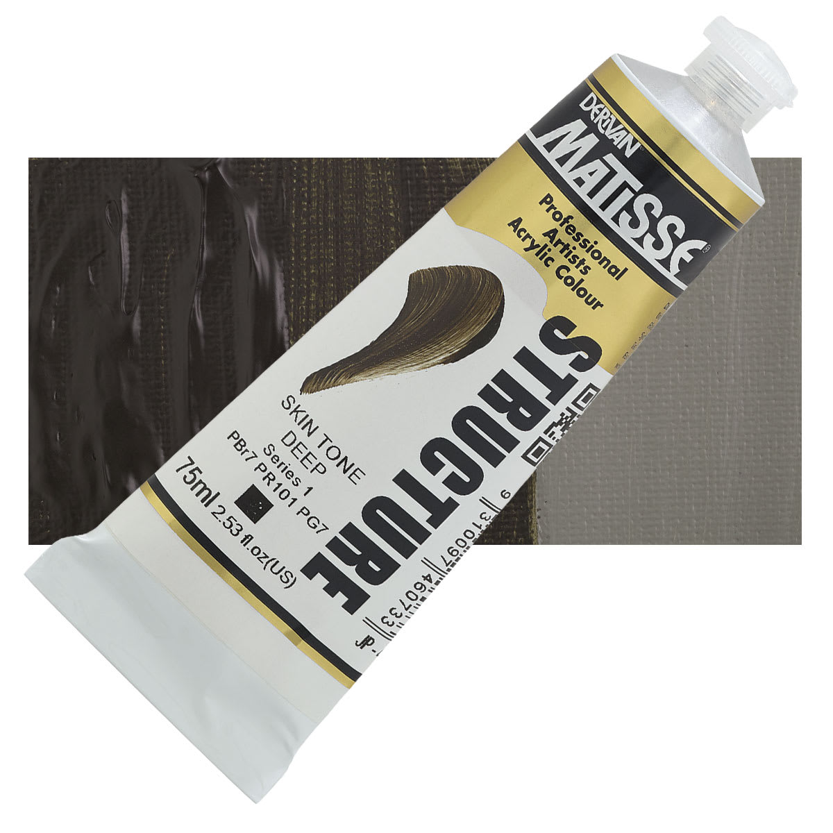 Matisse Structure Paint - Skin Tone Deep, 75 ml tube and swatch
