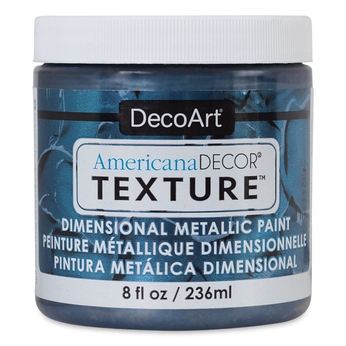DecoArt American Decor Texture Paint - Pewter Metallic, 8 oz