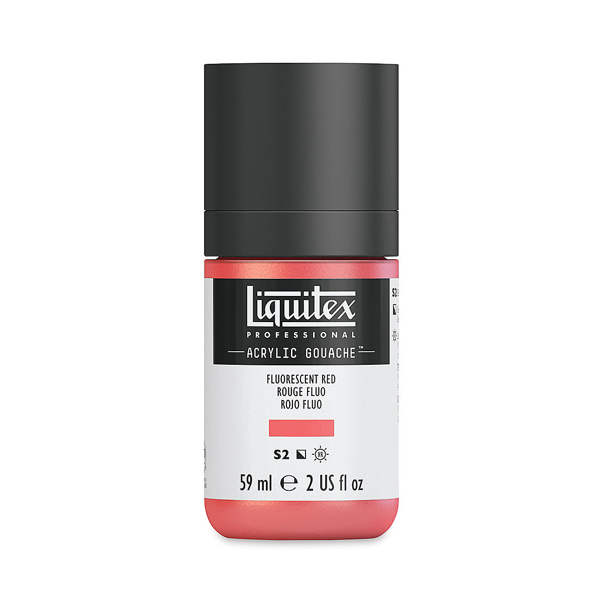 Liquitex Acrylic Gouache - Fluorescent Red, 59 ml