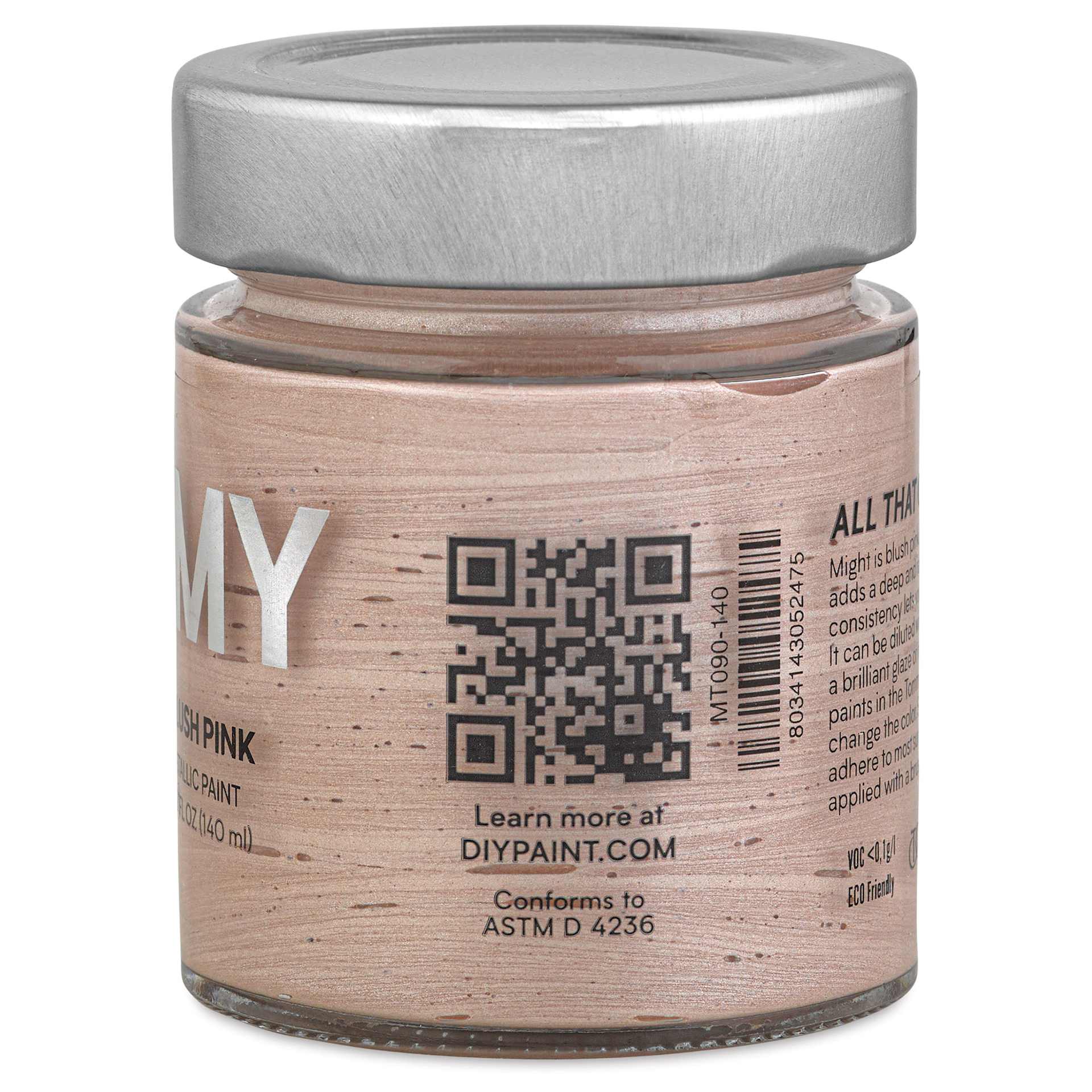 Tommy Art Mineral Paint - Blush Pink (Metallic), 140 ml right side