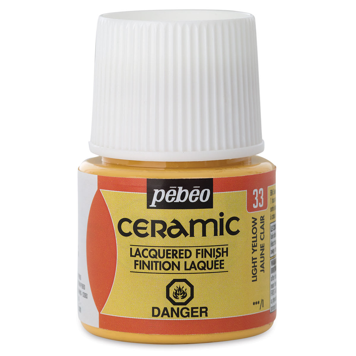 Pebeo Ceramic Paint - Light Yellow, 45 ml
