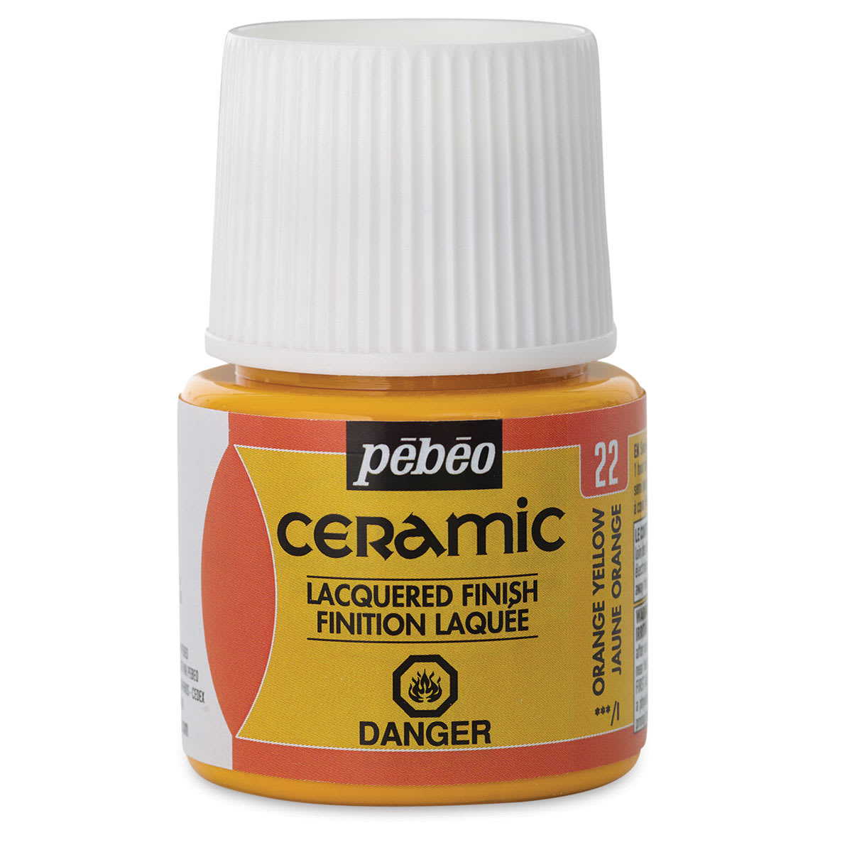 Pebeo Ceramic Paint - Orange Yellow, 45 ml