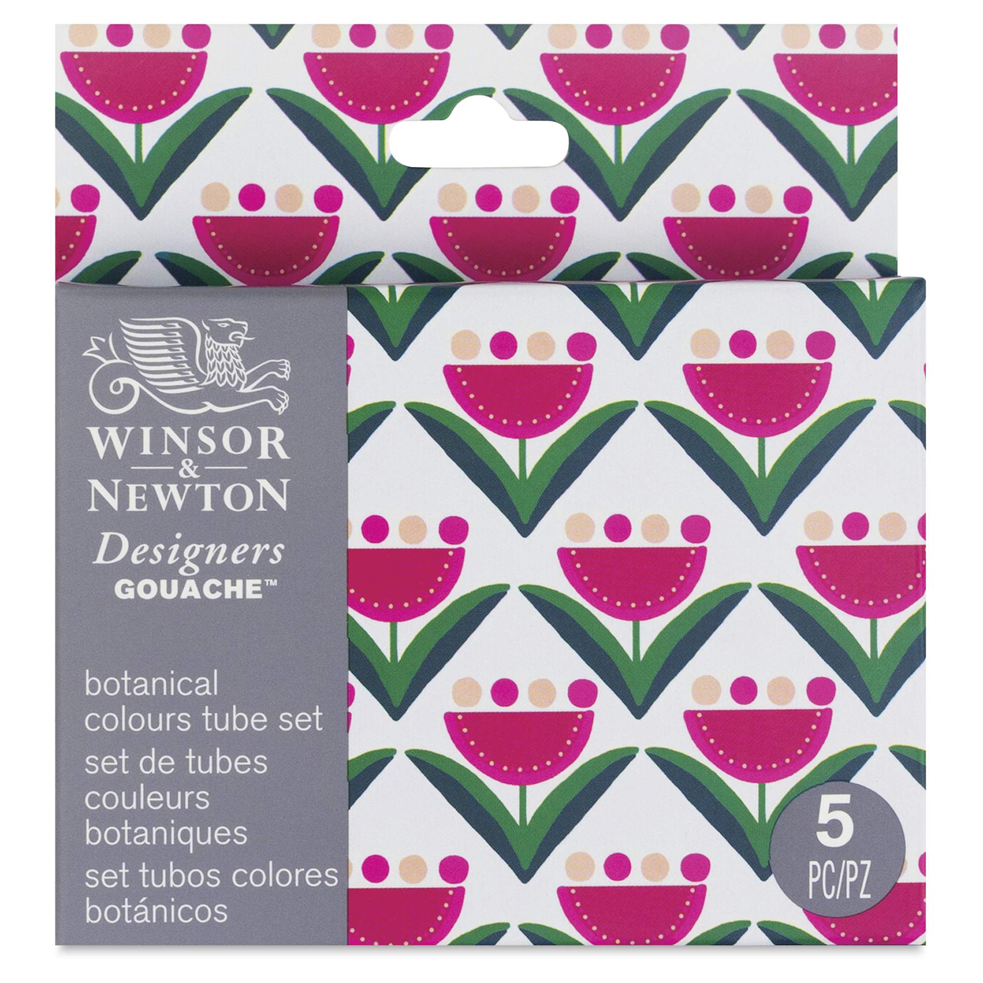 Winsor & Newton Designers Gouache - Botanical Colors, Set of 5, 14 ml Tubes front of package