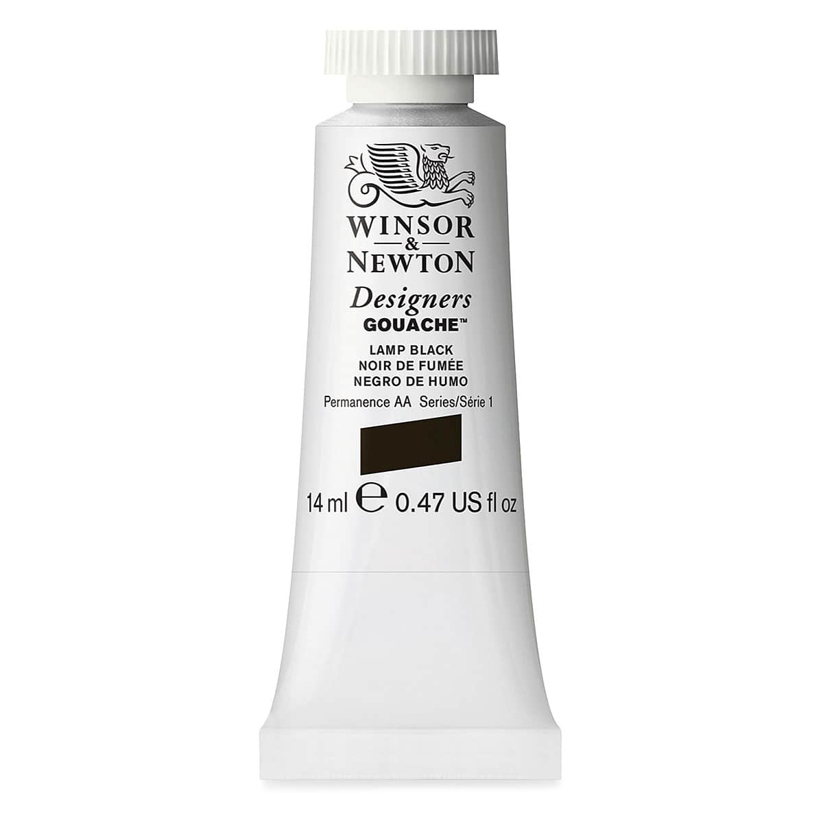 Winsor & Newton Designers Gouache - Lamp Black, 14 ml tube