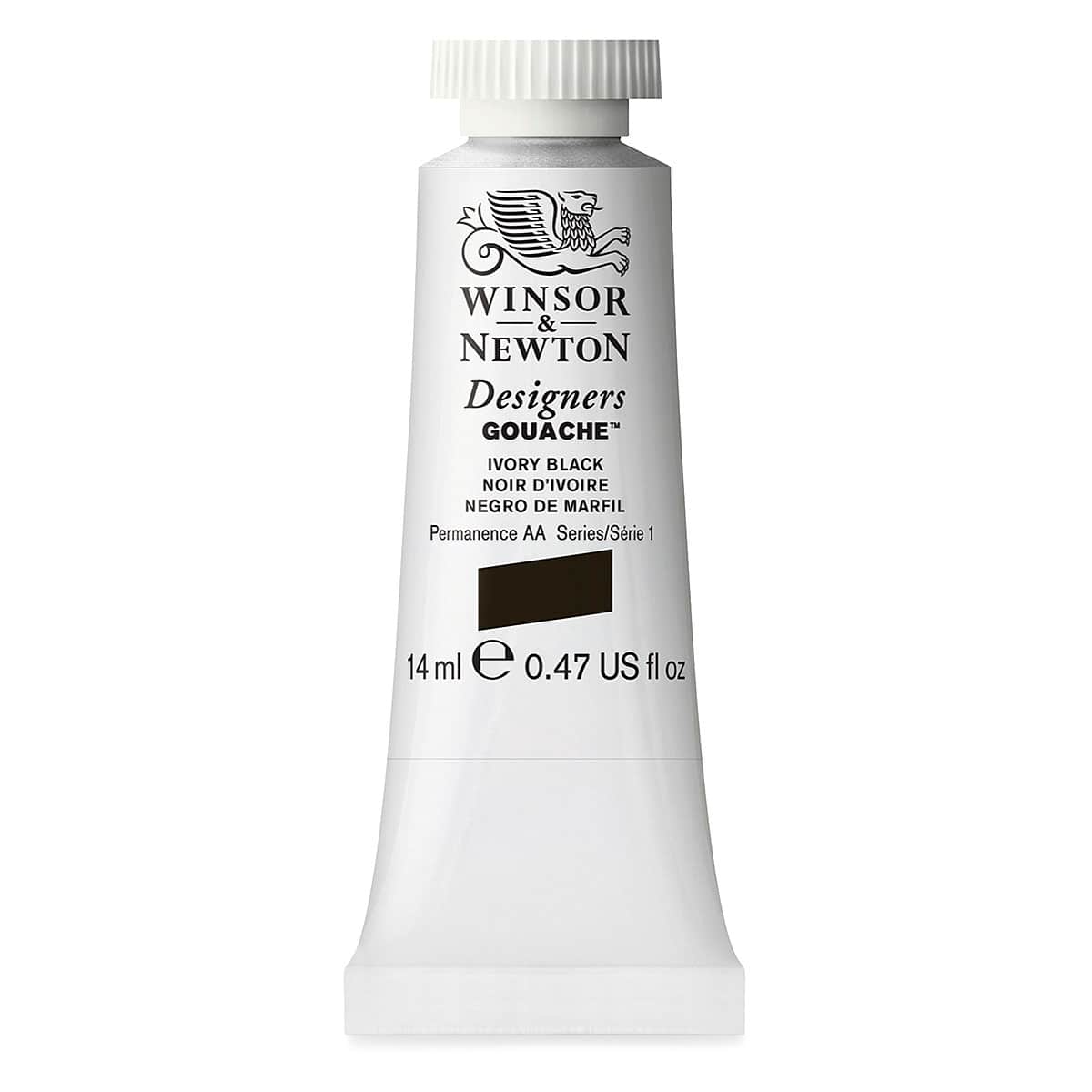Winsor & Newton Designers Gouache - Ivory Black, 14 ml tube