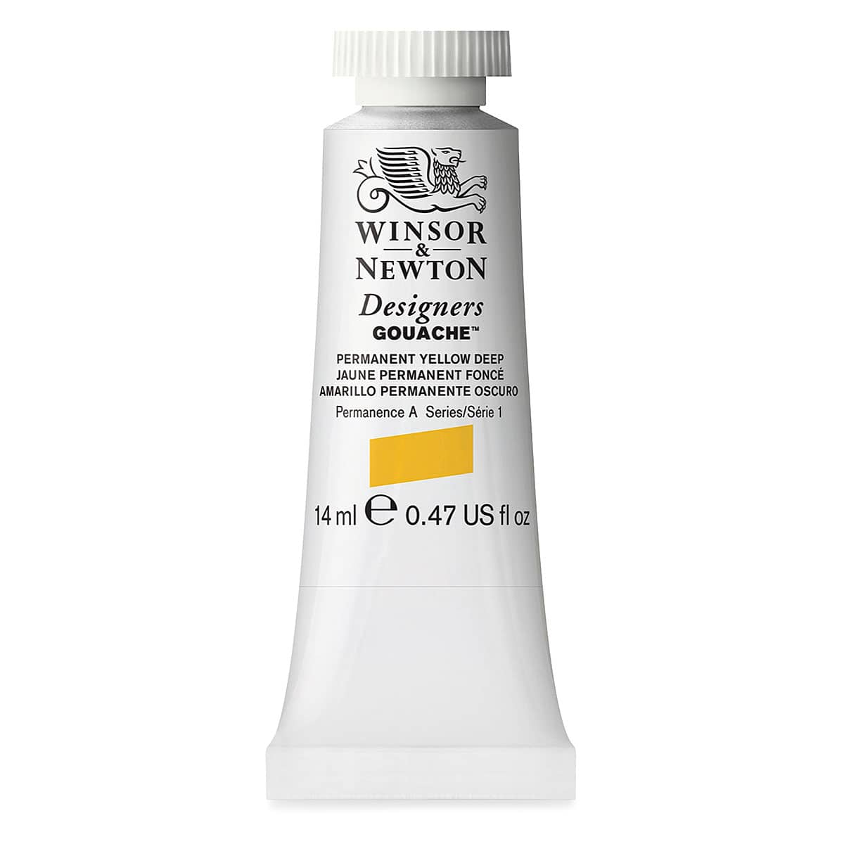 Winsor & Newton Designers Gouache - Permanent Yellow Deep, 14 ml tube