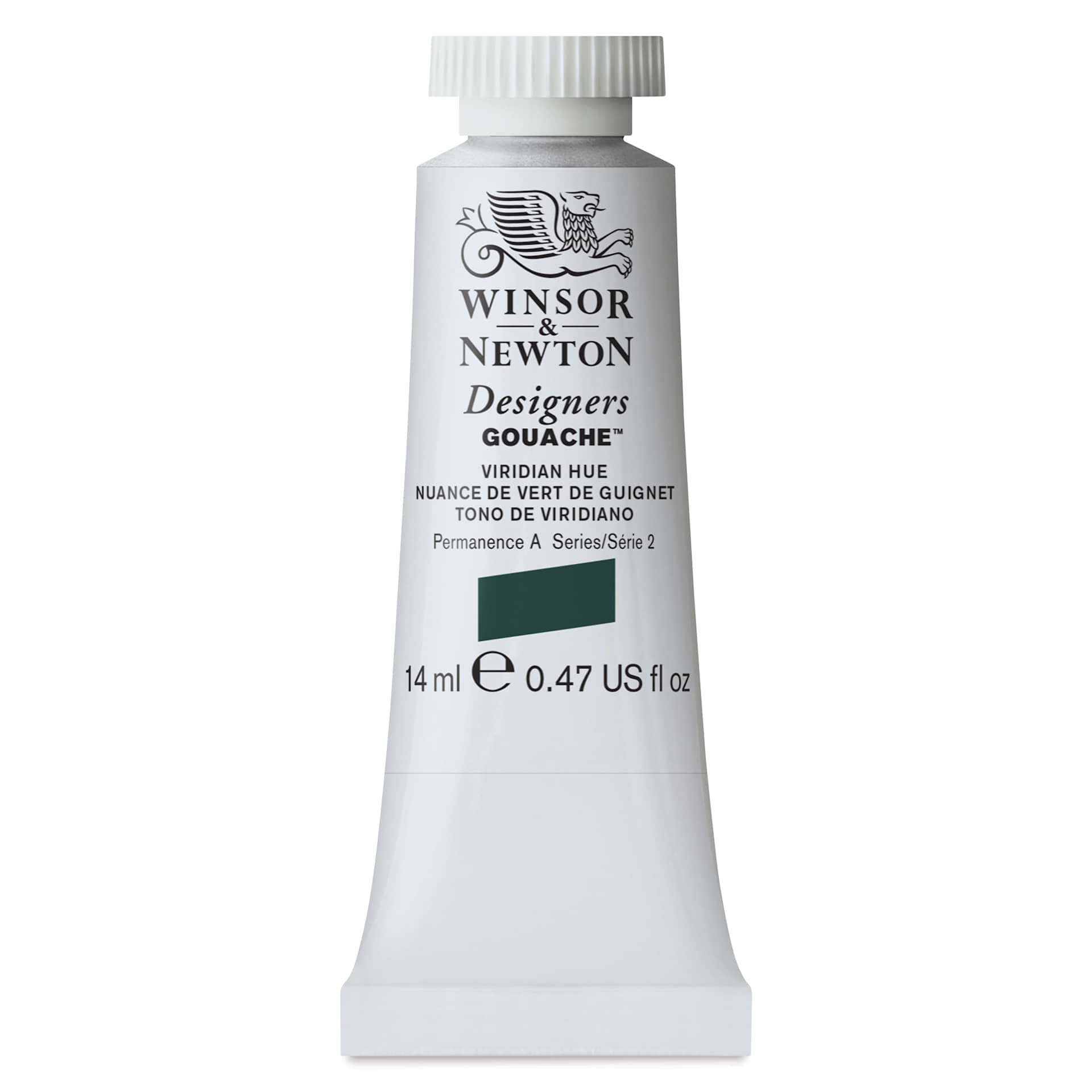 Winsor & Newton Designers Gouache - Viridian Hue, 14 ml tube