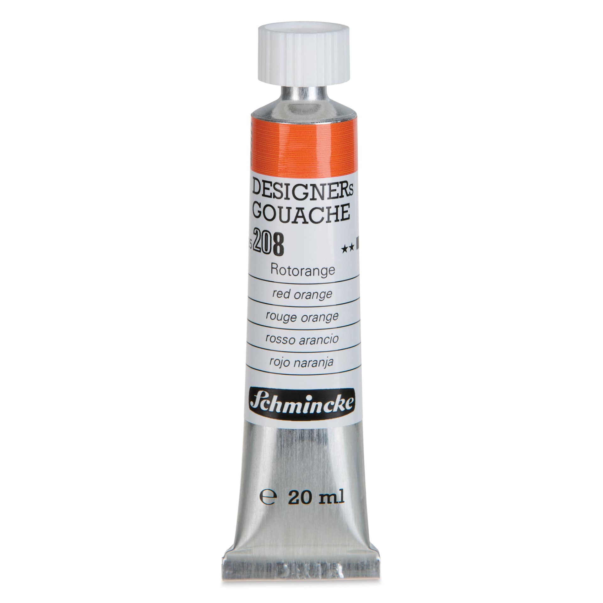 Schmincke Designers Gouache - Red Orange, 20 ml Tube