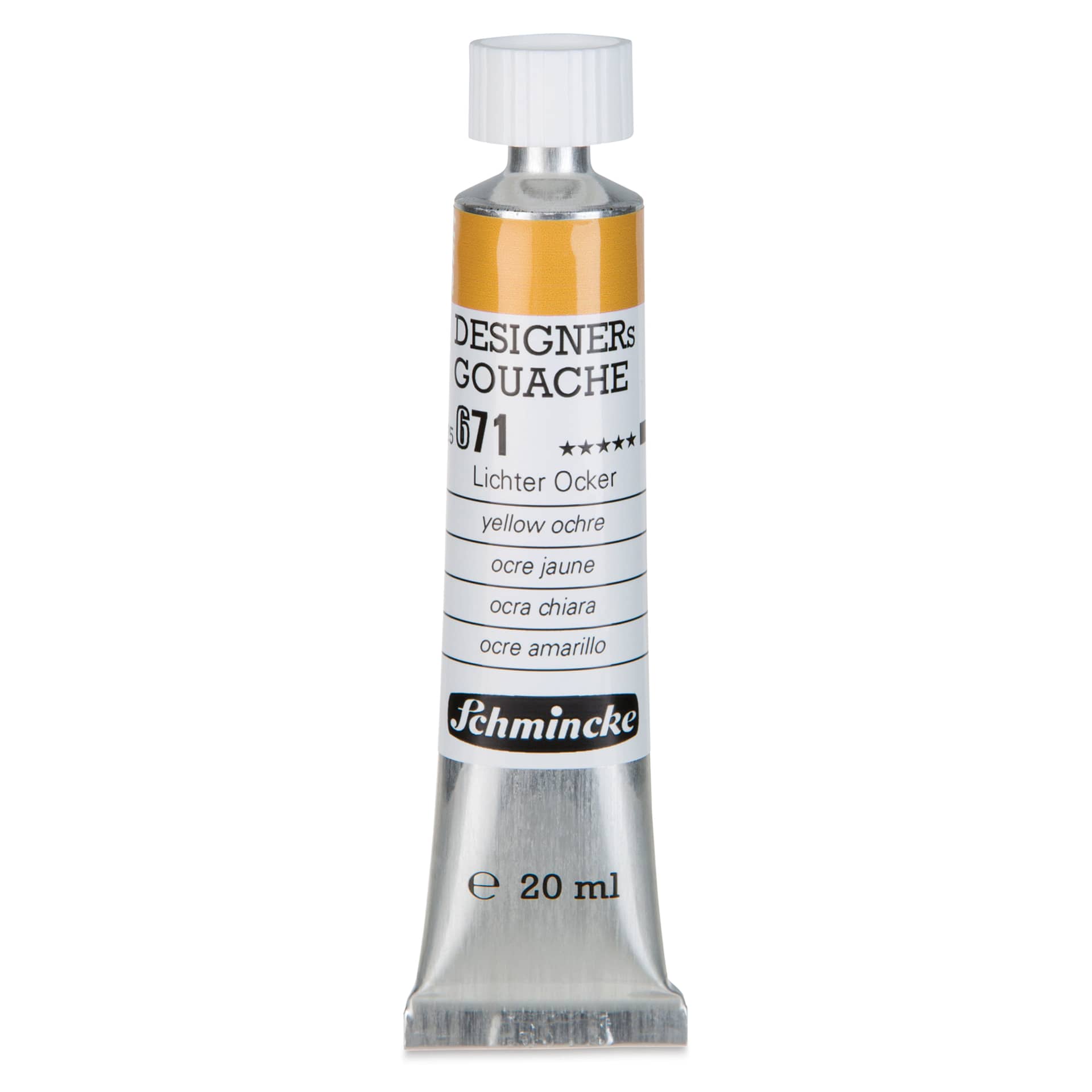 Schmincke Designers Gouache - Yellow Ochre, 20 ml Tube