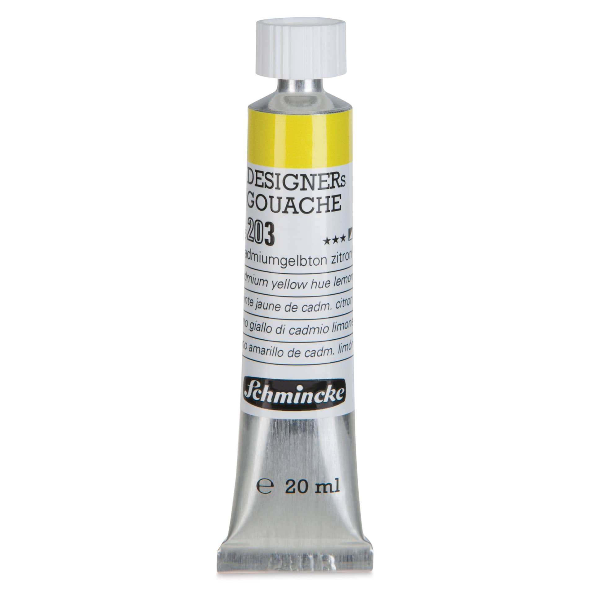 Schmincke Designers Gouache - Cadmium Yellow Hue Lemon, 20 ml Tube