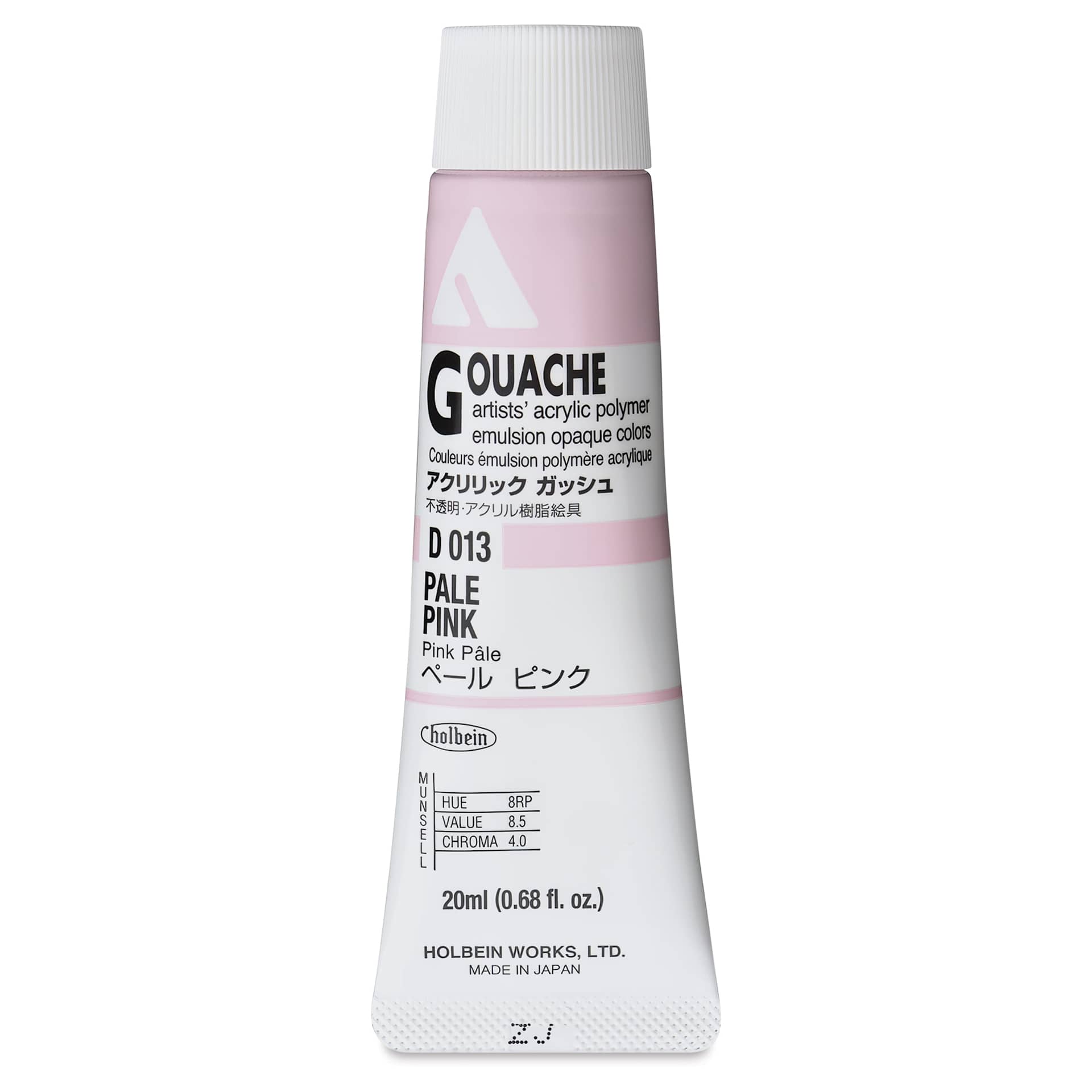 Holbein Acrylic Gouache - Pale Pink, 20 ml tube