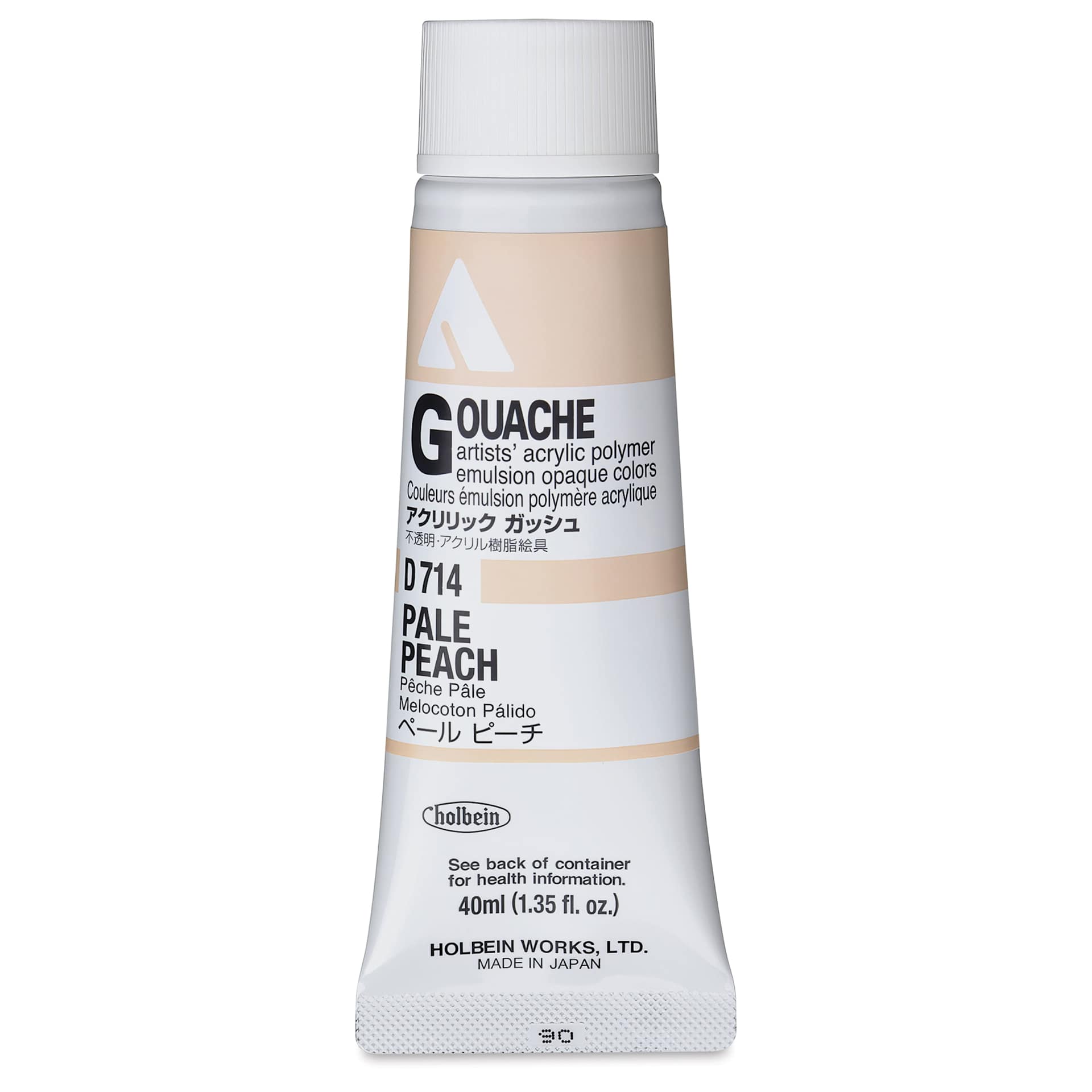 Holbein Acrylic Gouache – Pale Peach, 40 ml tube