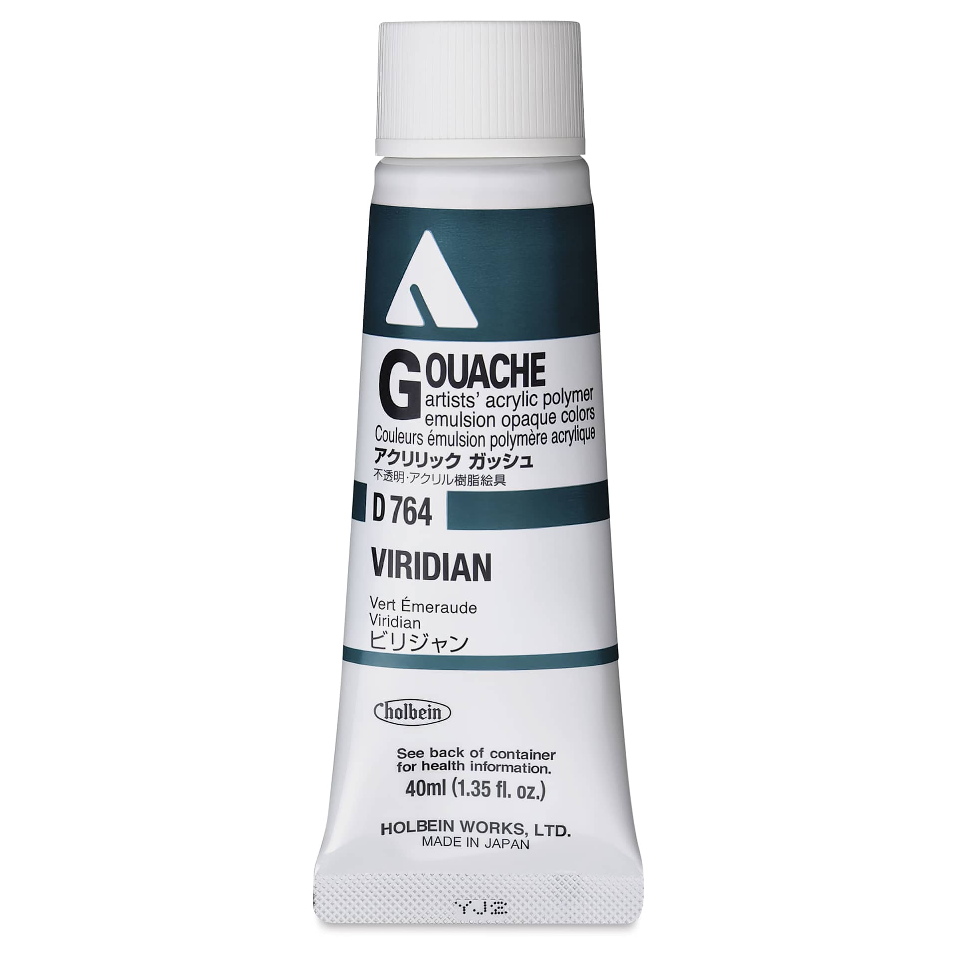 Holbein Acrylic Gouache – Viridian, 40 ml tube