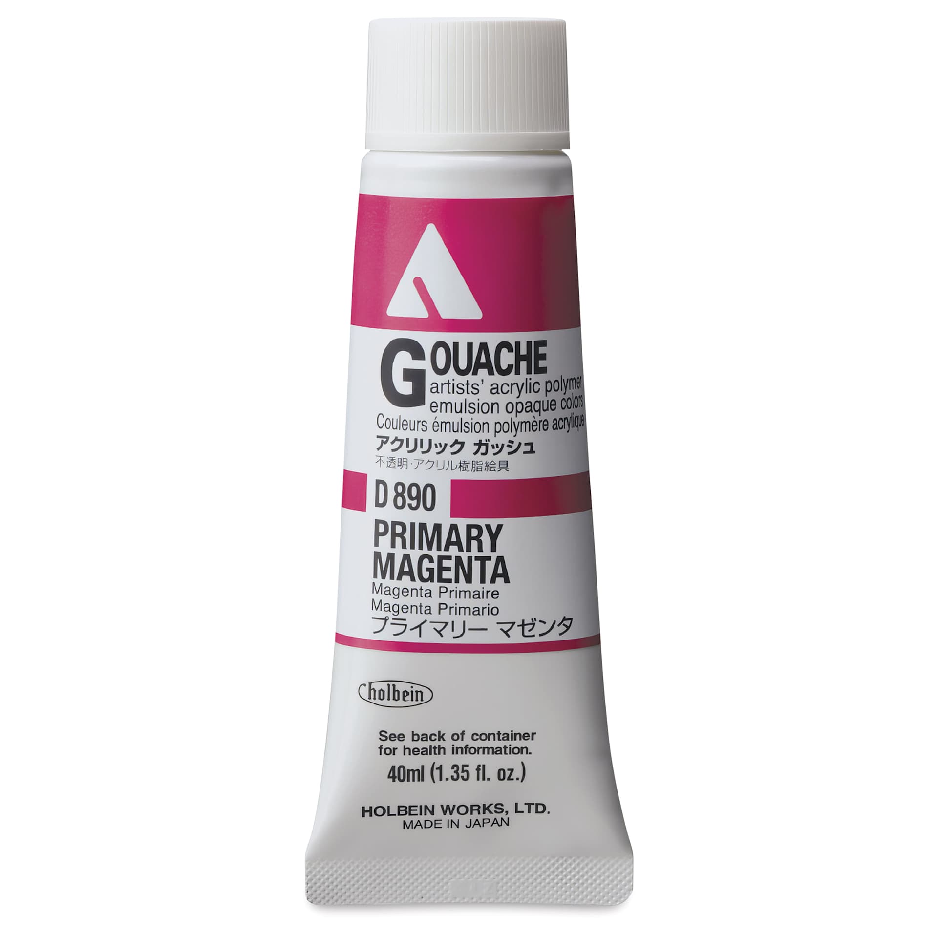 Holbein Acrylic Gouache – Primary Magenta, 40 ml tube