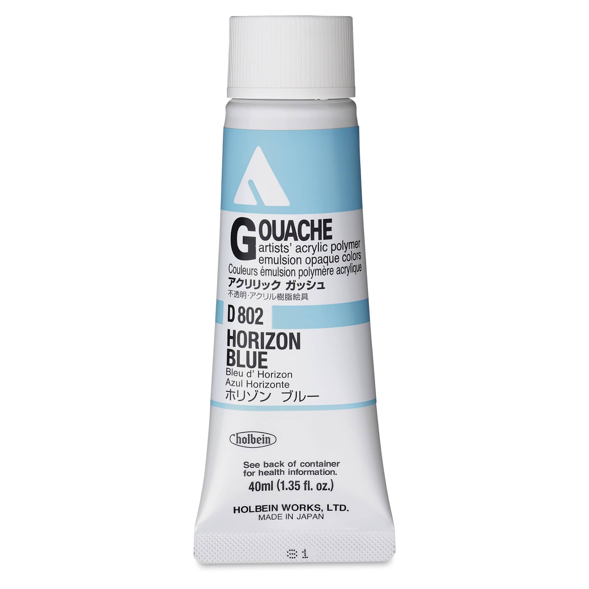 Holbein Acrylic Gouache – Horizon Blue, 40 ml tube