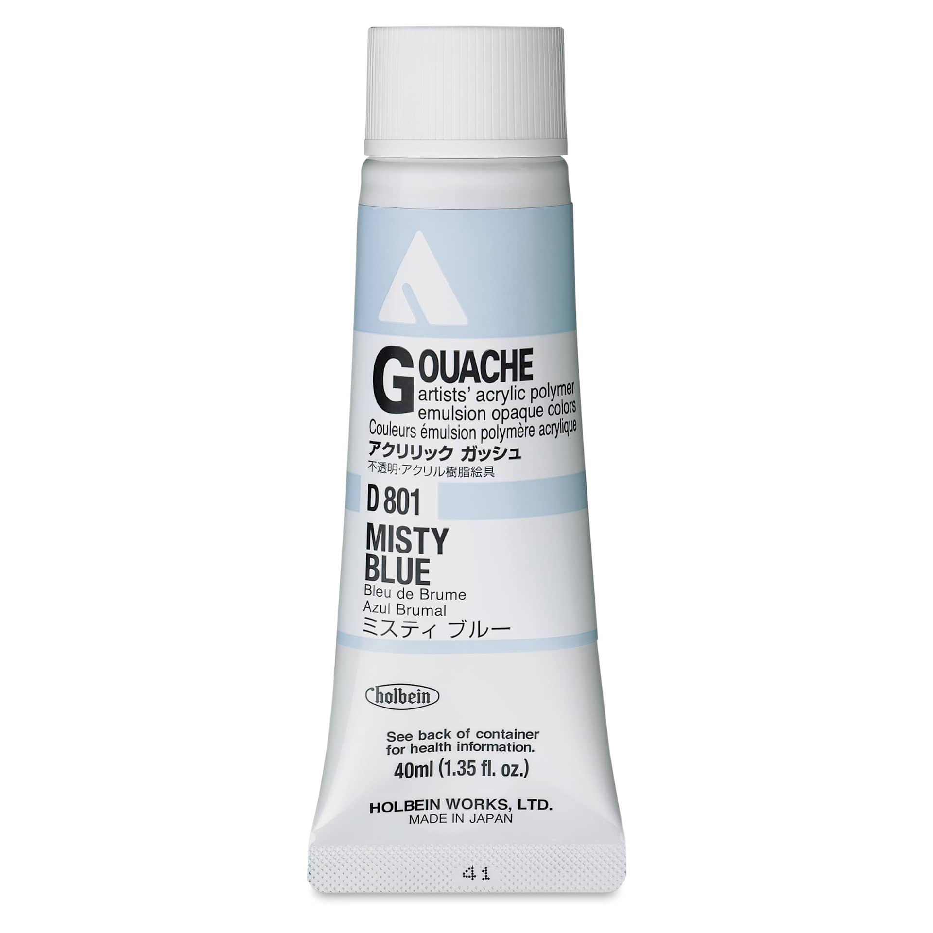 Holbein Acrylic Gouache – Misty Blue, 40 ml tube