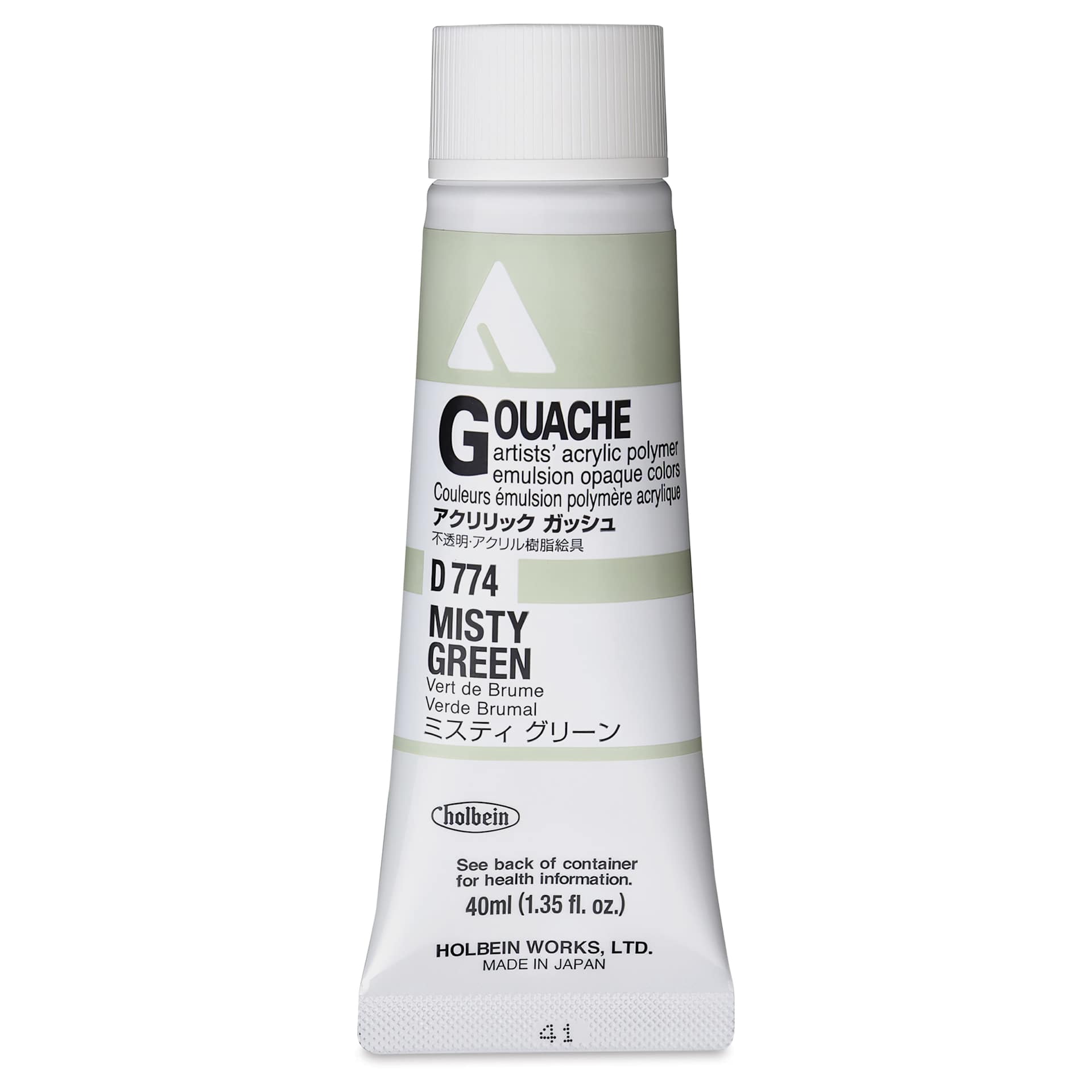 Holbein Acrylic Gouache – Misty Green, 40 ml tube