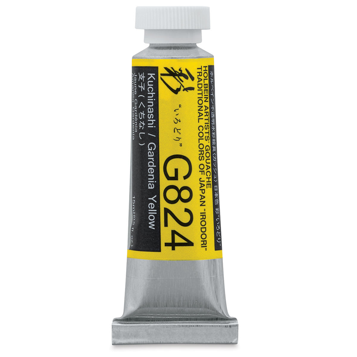 Holbein Irodori Artist Gouache - Gardenia Yellow, 15 ml, Tube (Front of tube)