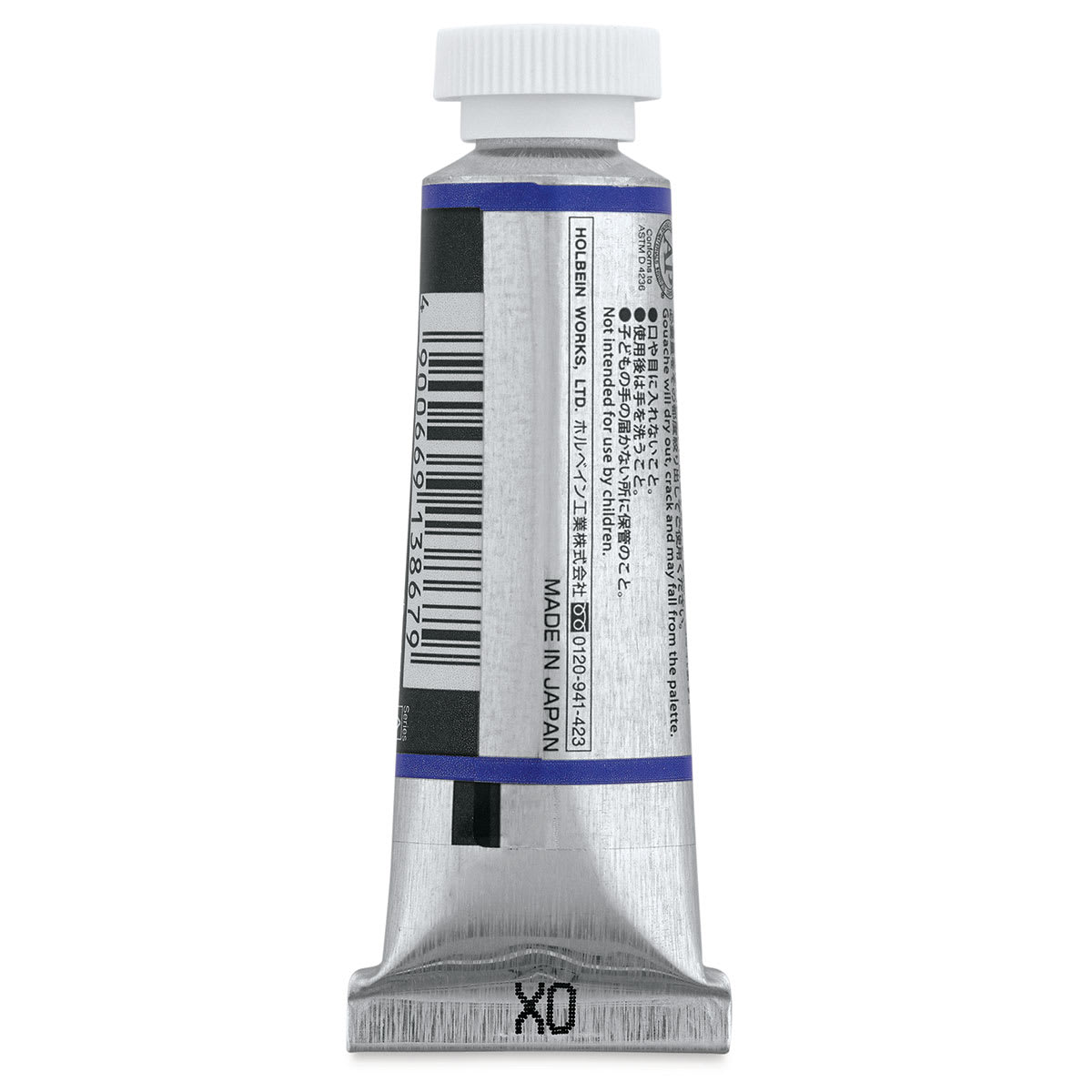Holbein Irodori Artist Gouache - Ultramarine, 15 ml, Tube (Back of tube)