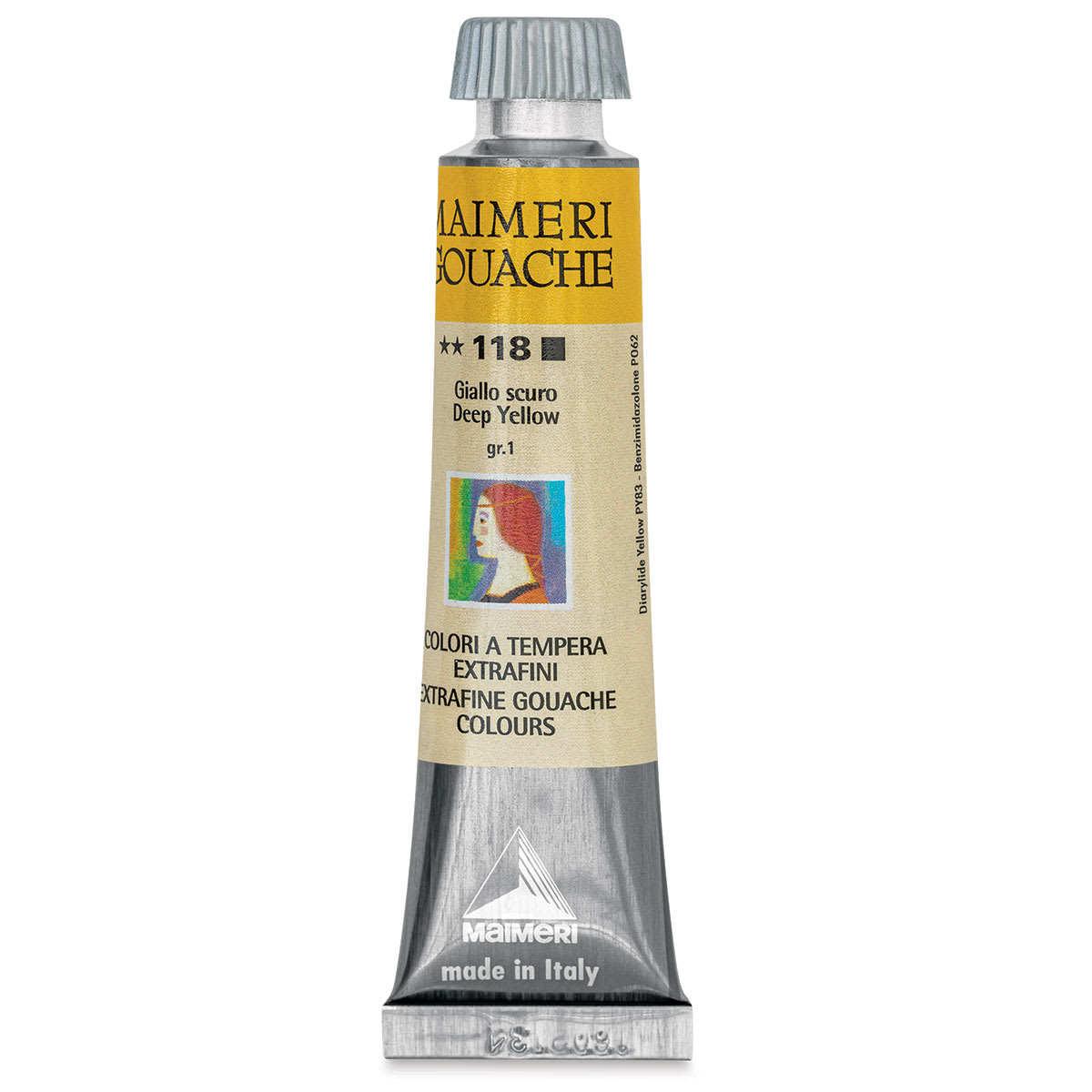 Maimeri Artist Gouache - Deep Yellow, 20 ml  tube