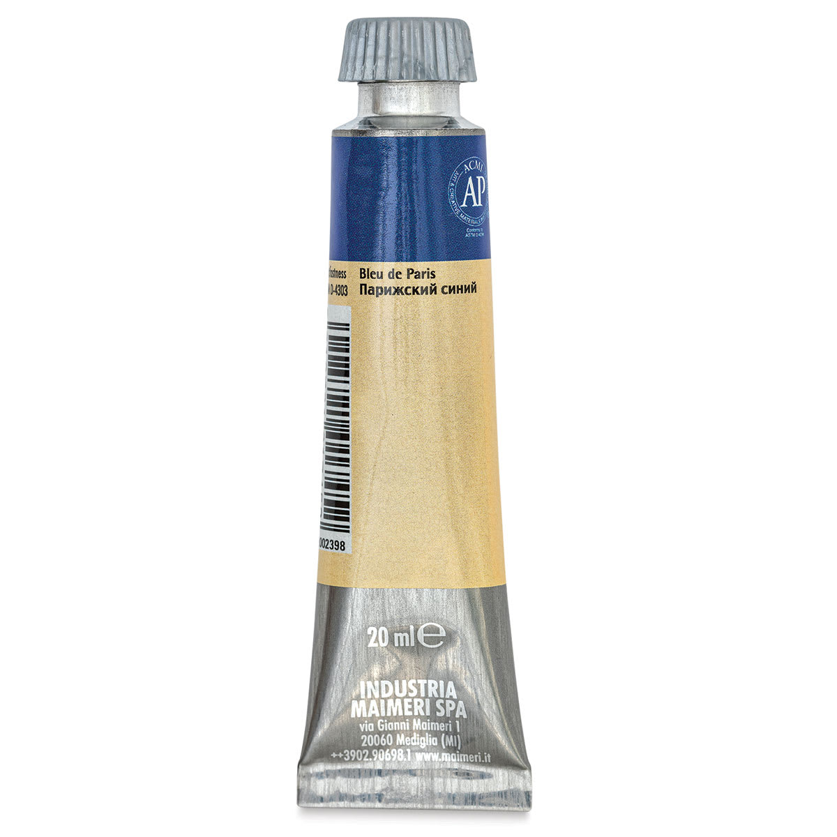 Maimeri Artist Gouache - Paris Blue, 20 ml back