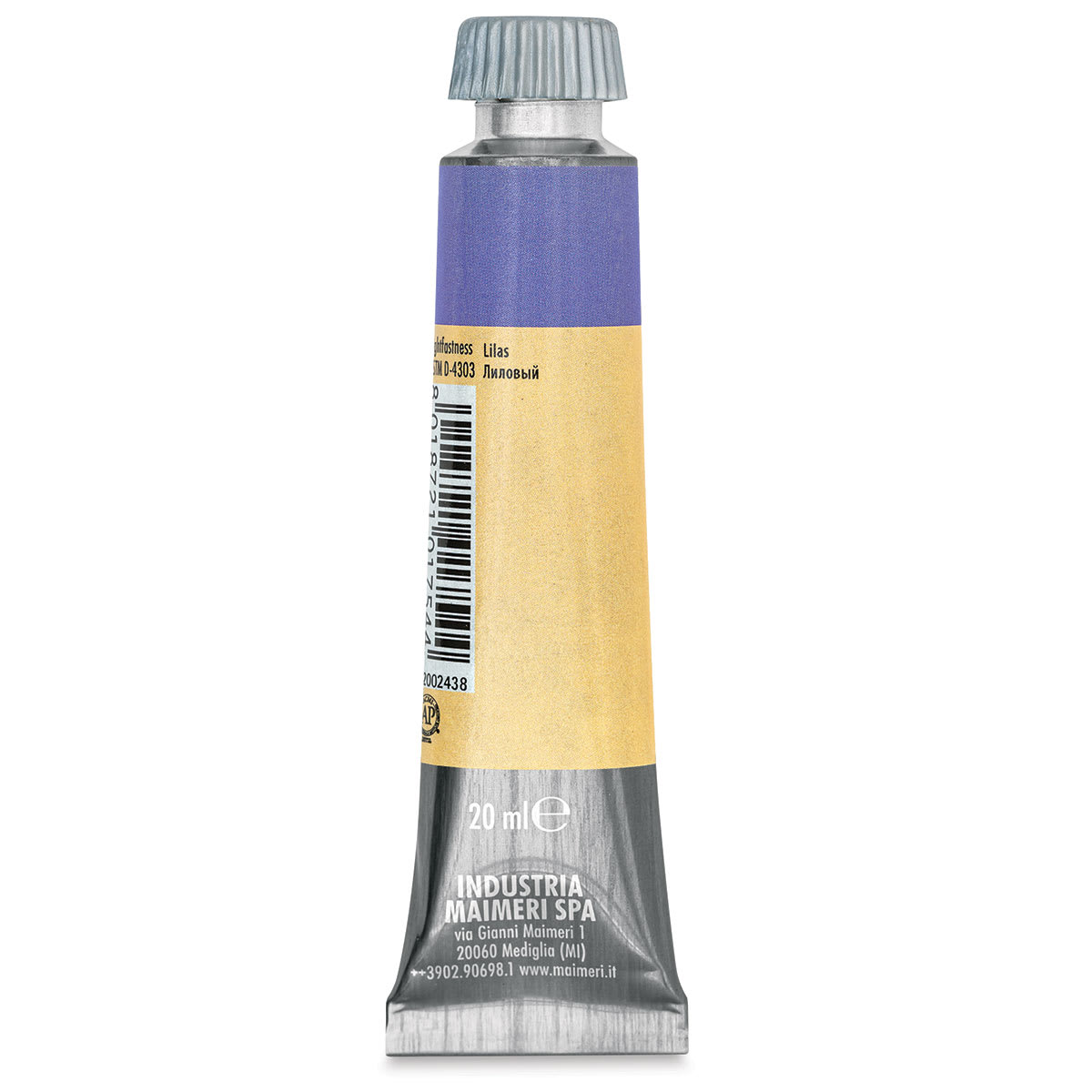Maimeri Artist Gouache - Lilac, 20 ml tube back