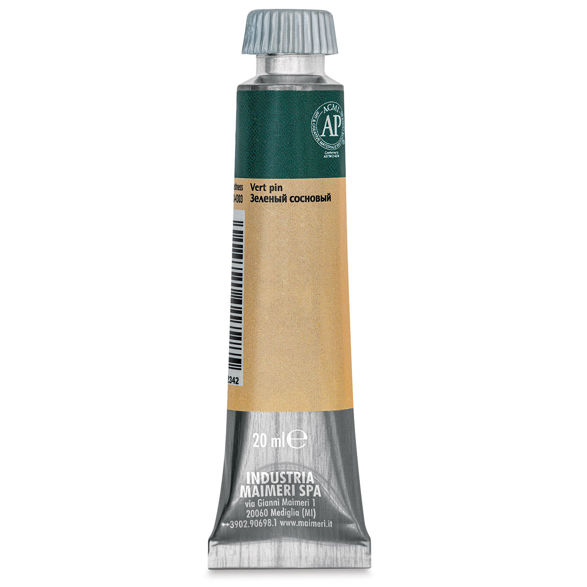 Maimeri Artist Gouache - Pine Green, 20 ml tube back