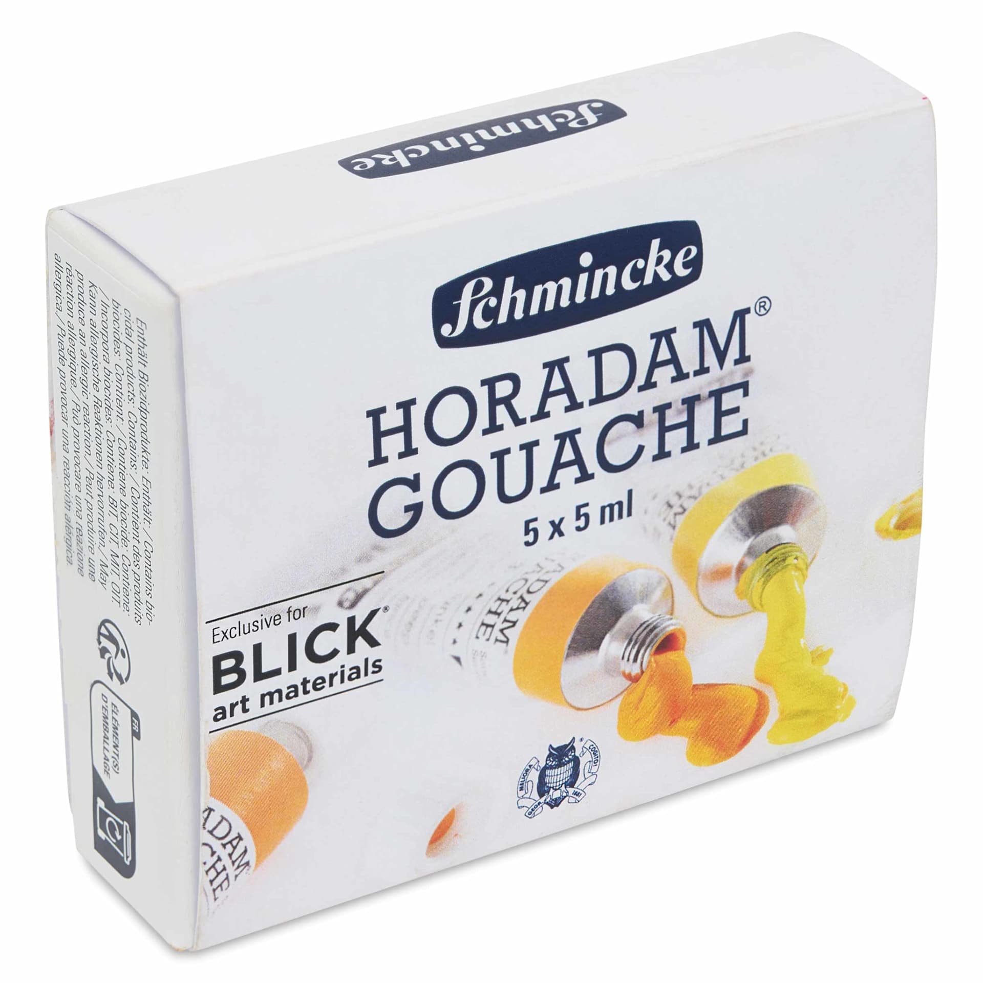 Front of package for BLICK Exclusive, Schmincke Horadam Artist Gouache - Set of 5, 5 ml