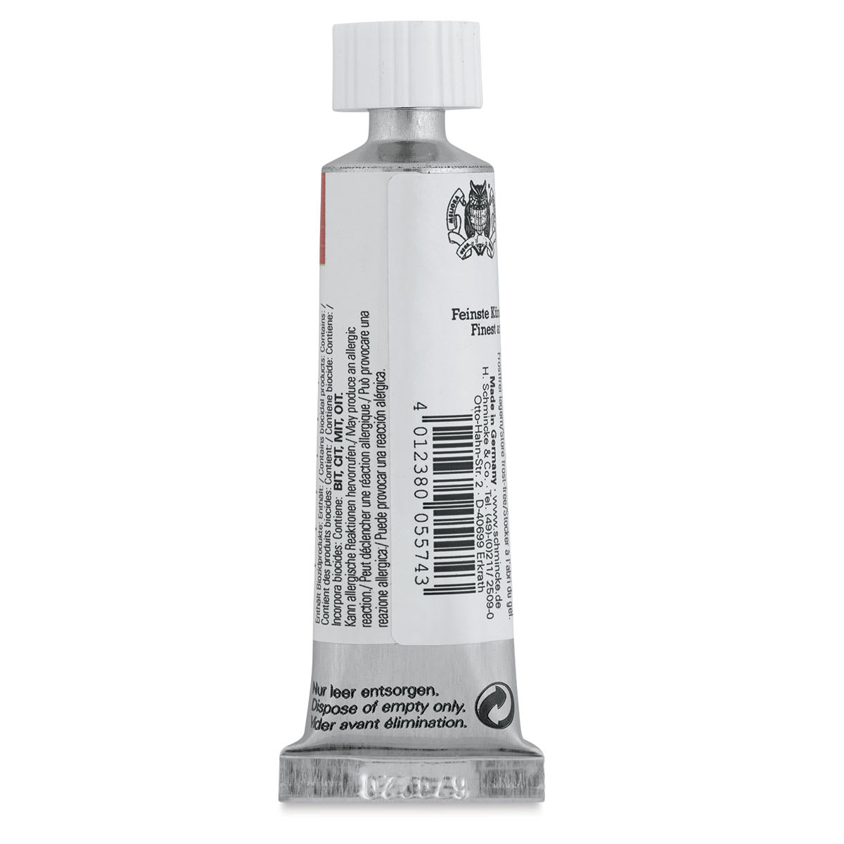 Schmincke Horadam Artist Gouache - Cadmium Red Deep, 15 ml tube back