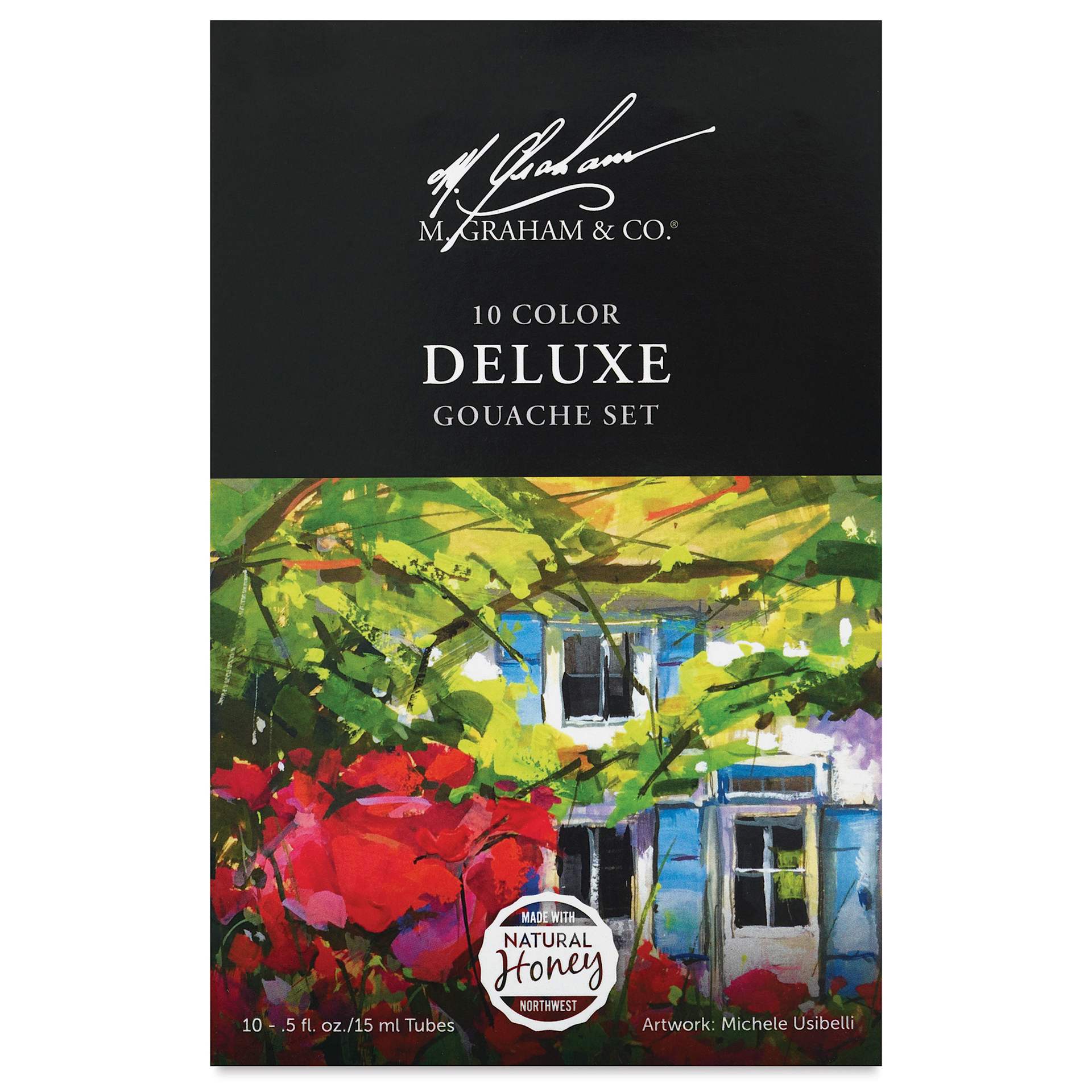 M. Graham Artists' Gouache - Set of 10, Deluxe Set, 15 ml Tubes