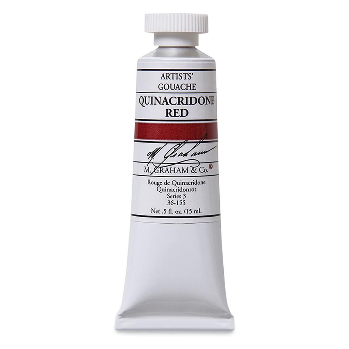 M. Graham Artists' Gouache - Quinacridone Red, 15 ml tube