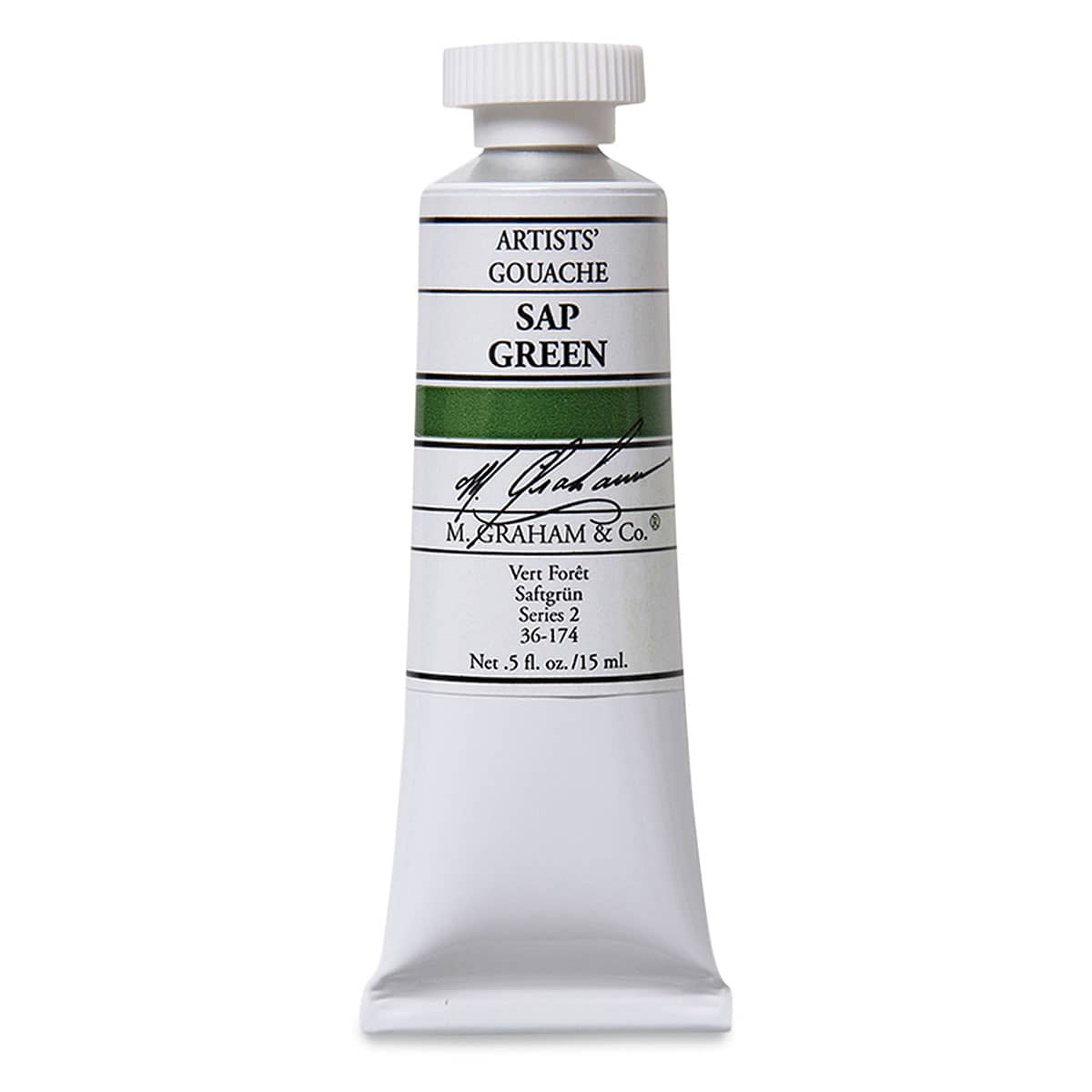 M. Graham Artists' Gouache - Sap Green Permanent, 15 ml tube