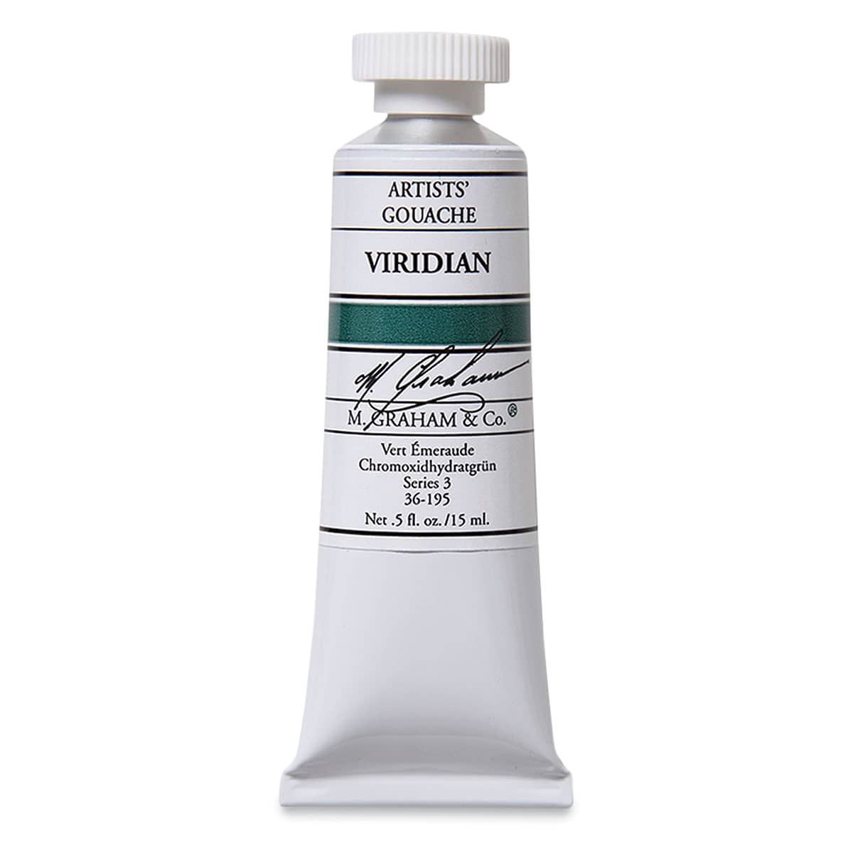M. Graham Artists' Gouache - Viridian, 15 ml tube