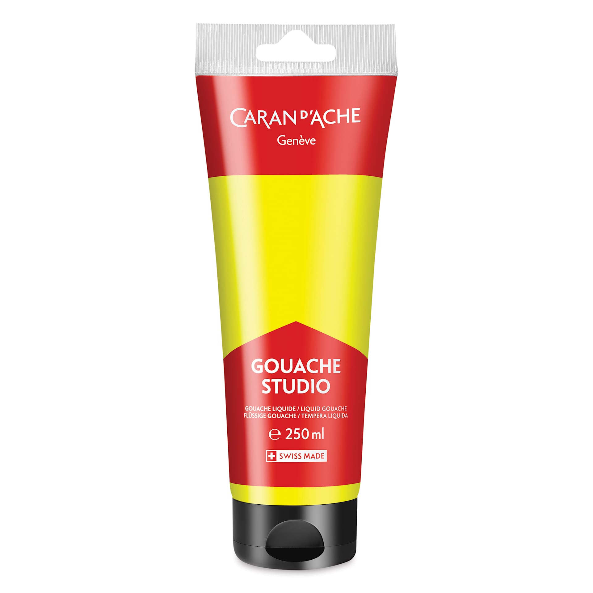 Caran d'Ache Studio Gouache - Fluorescent Lemon Yellow, 250 ml, Tube