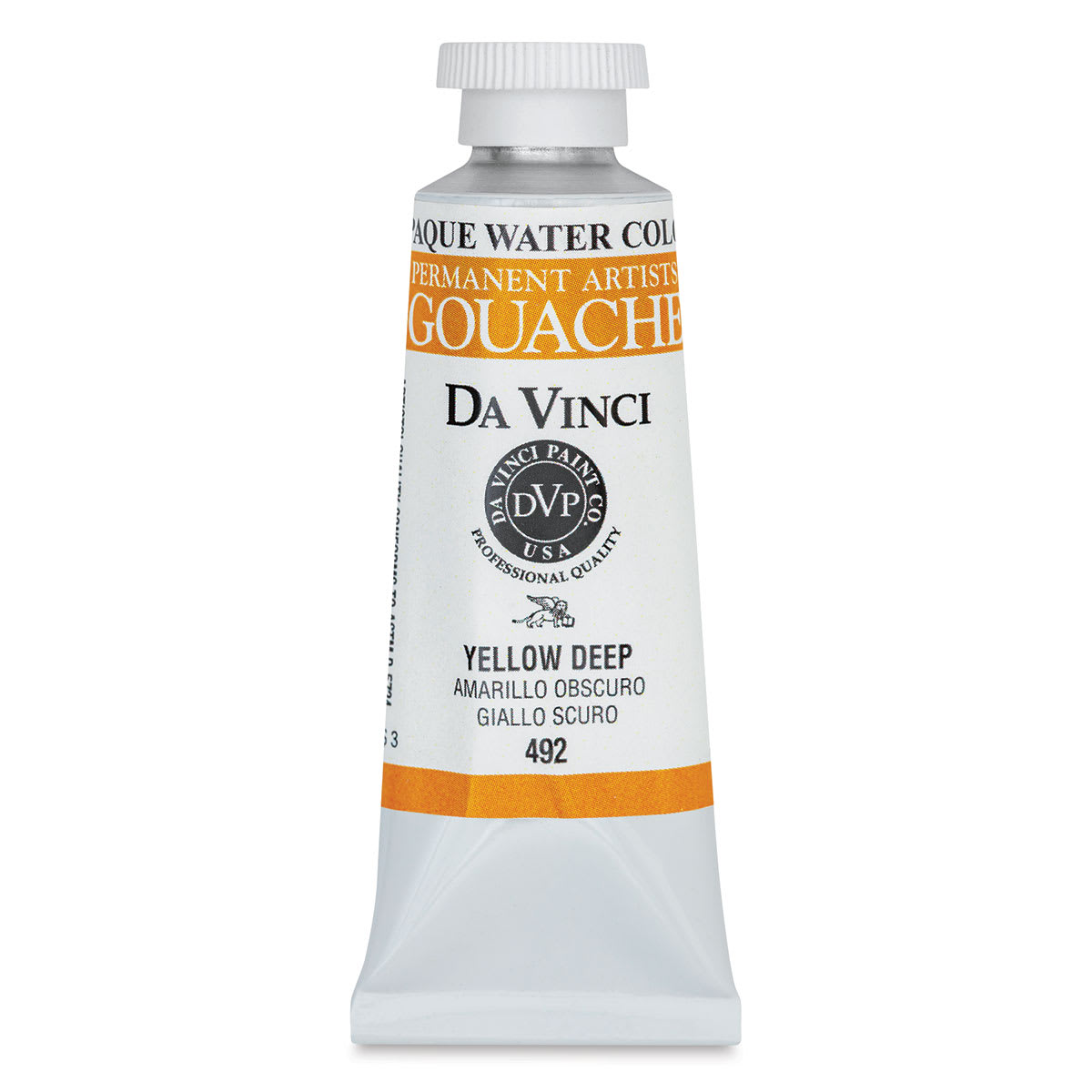Da Vinci Professional Gouache - Yellow Deep, 37 ml tube