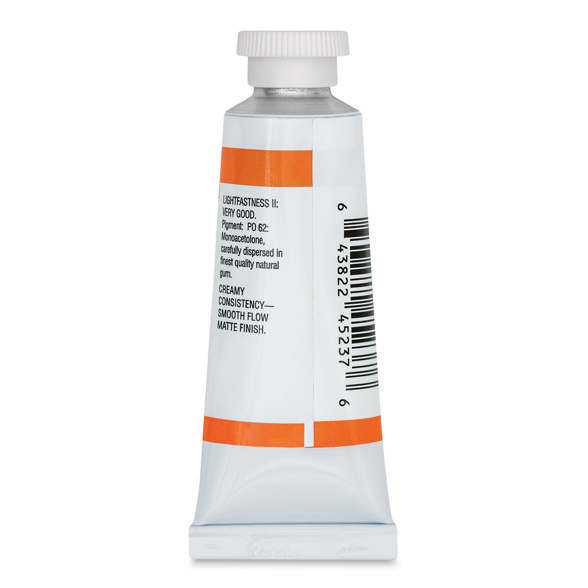 Da Vinci Professional Gouache - Orange, 37 ml tube back