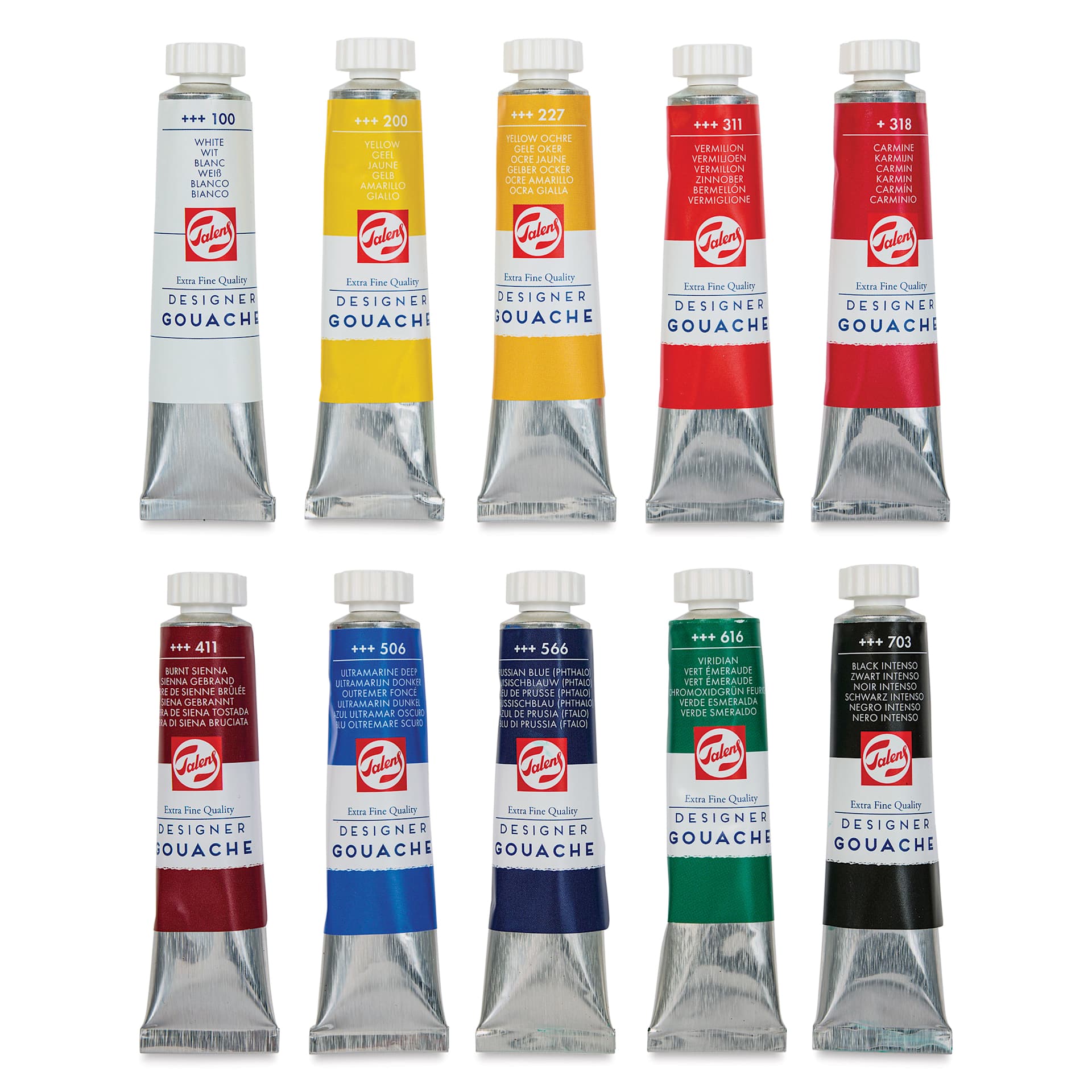 Royal Talens Gouache - Basic Set of 10, 20 ml tubes