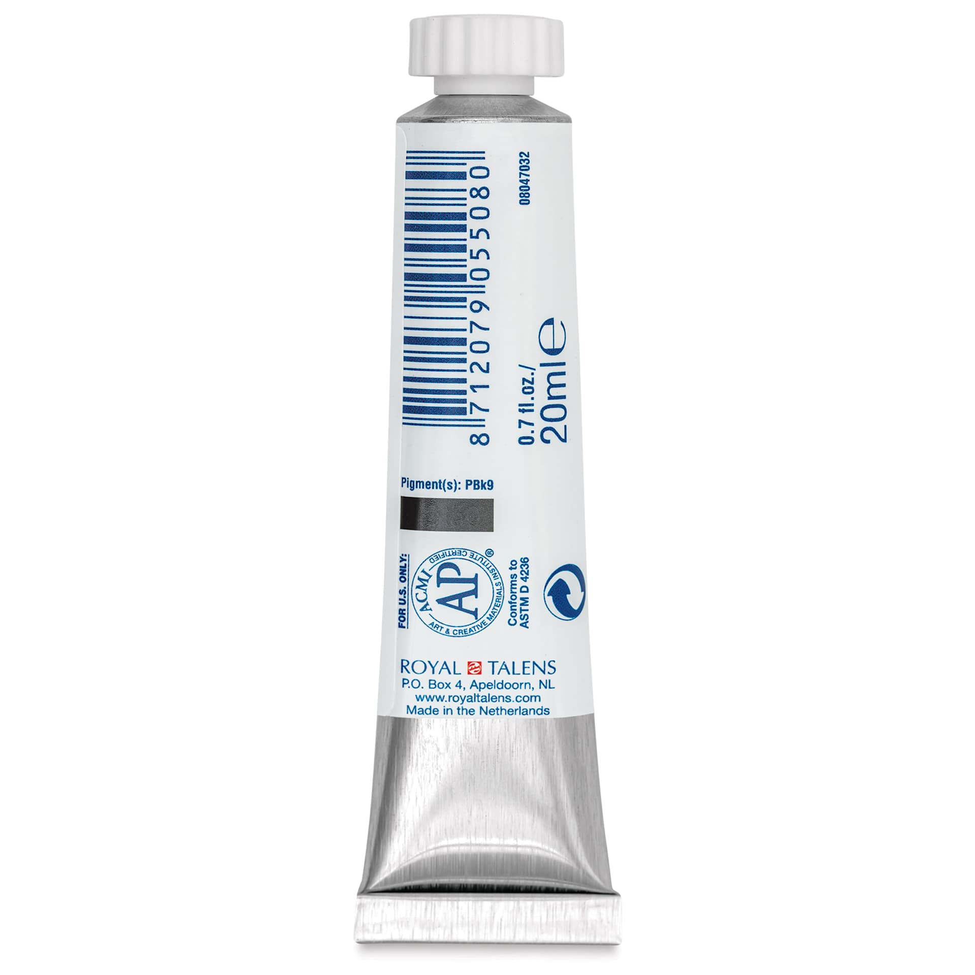 Royal Talens Gouache - Black Intenso, 20 ml tube back