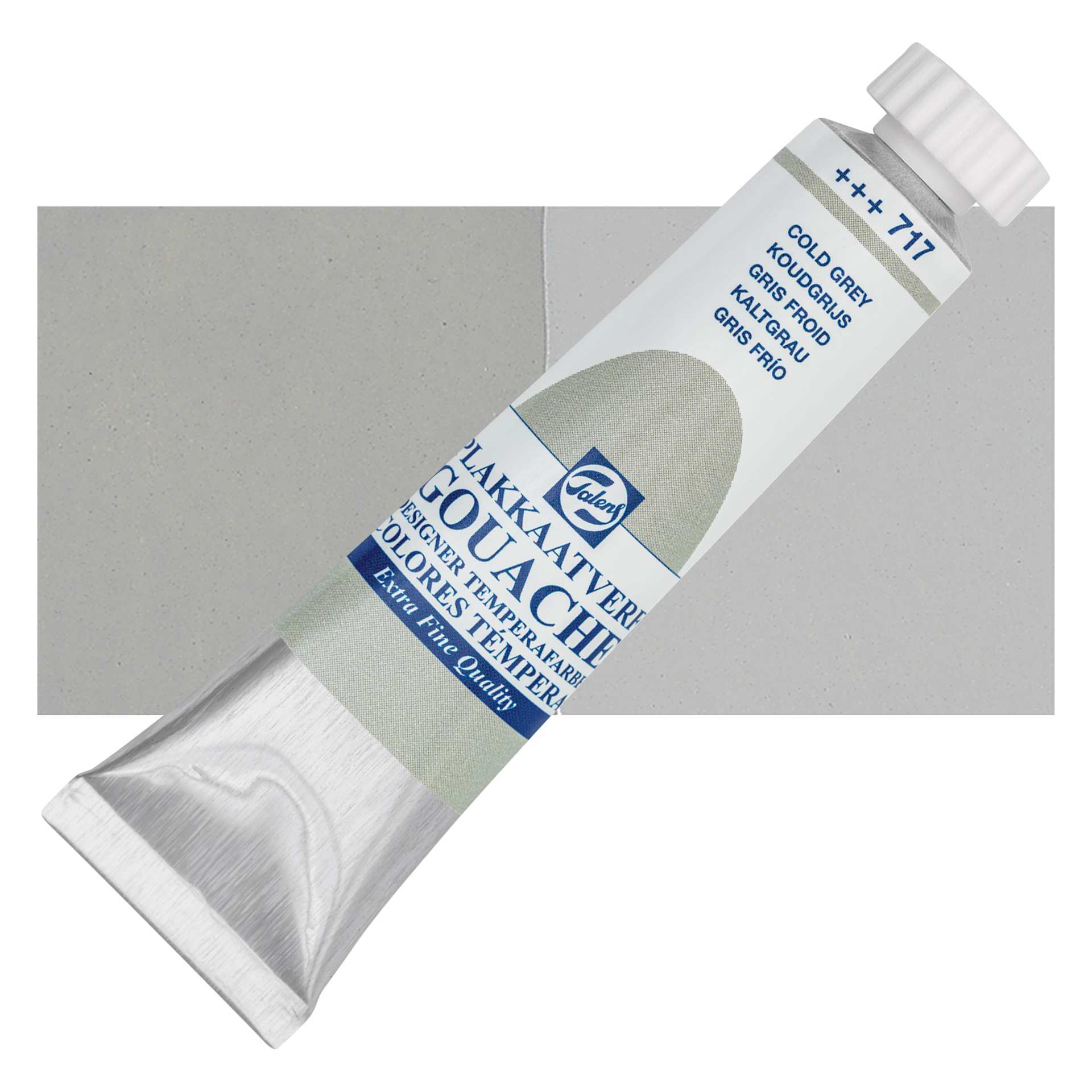 Royal Talens Gouache - Cold Gray, 20 ml tube and swatch